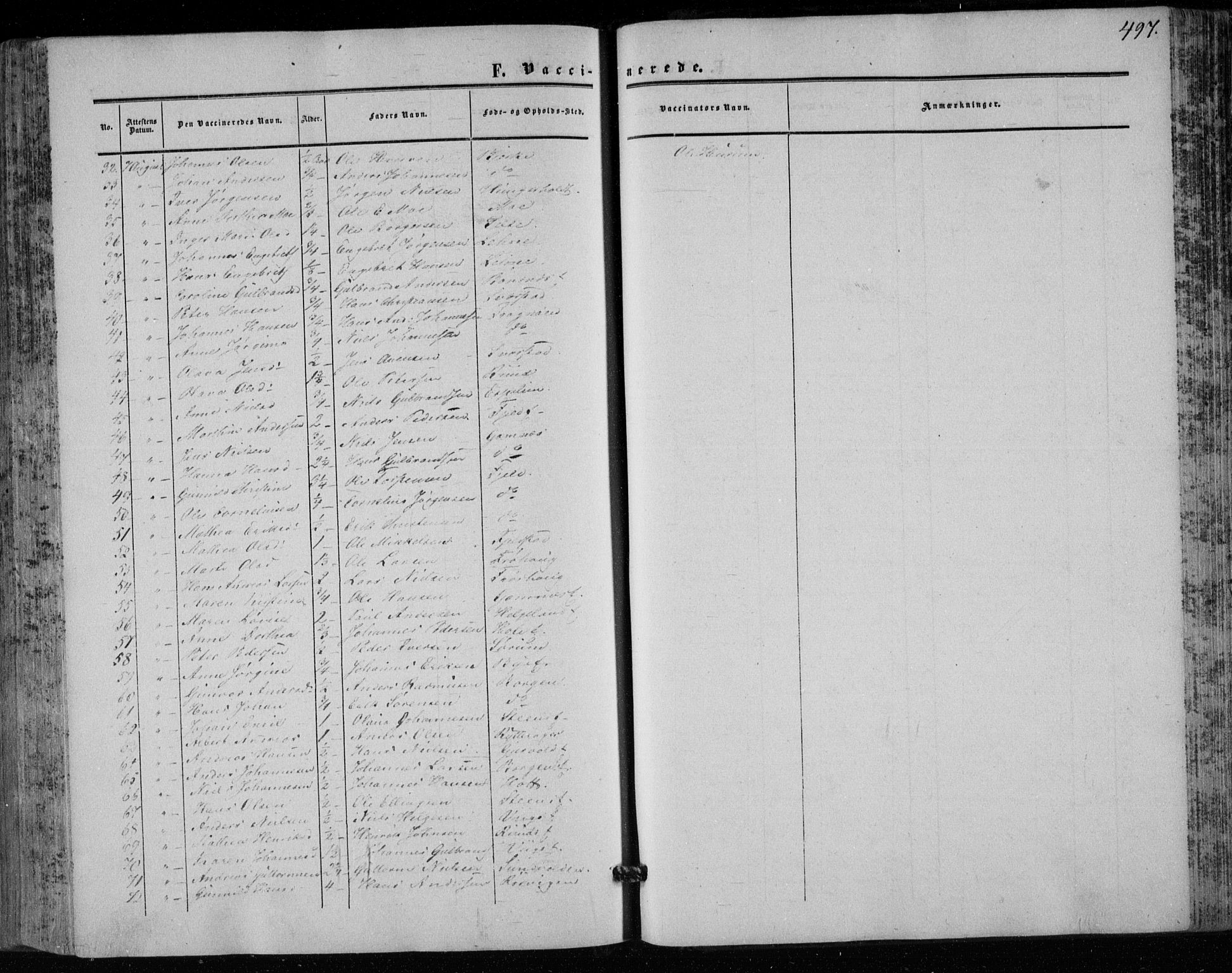 Hole kirkebøker, SAKO/A-228/F/Fa/L0006: Parish register (official) no. I 6, 1852-1872, p. 497