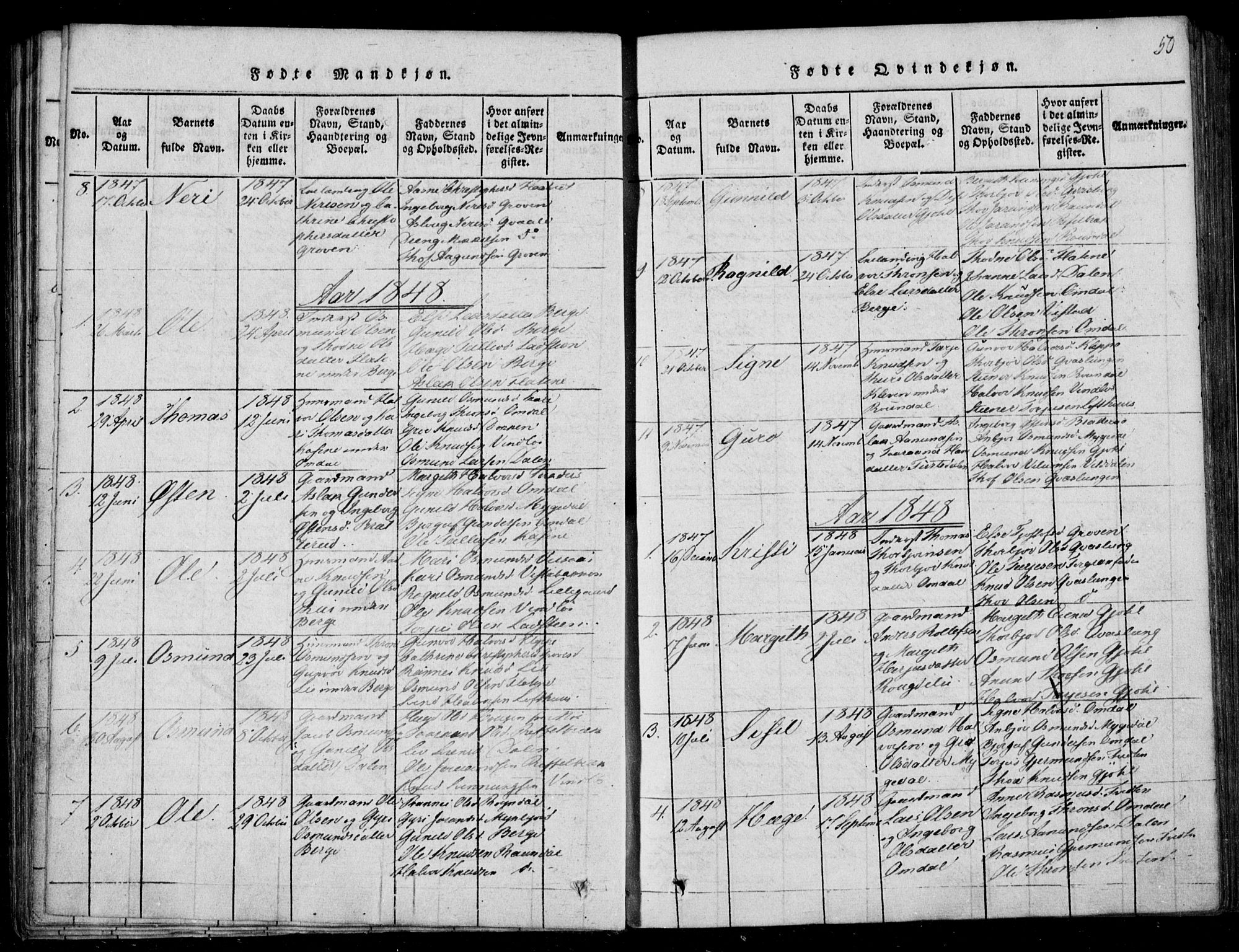 Lårdal kirkebøker, SAKO/A-284/F/Fb/L0001: Parish register (official) no. II 1, 1815-1860, p. 50