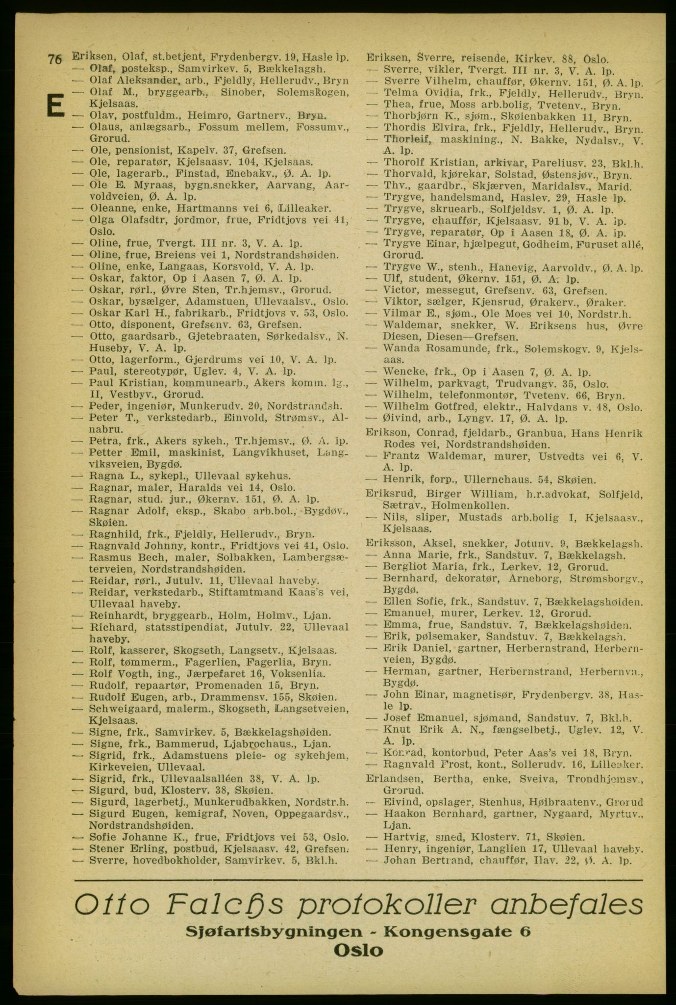 Aker adressebok/adressekalender, PUBL/001/A/004: Aker adressebok, 1929, p. 76