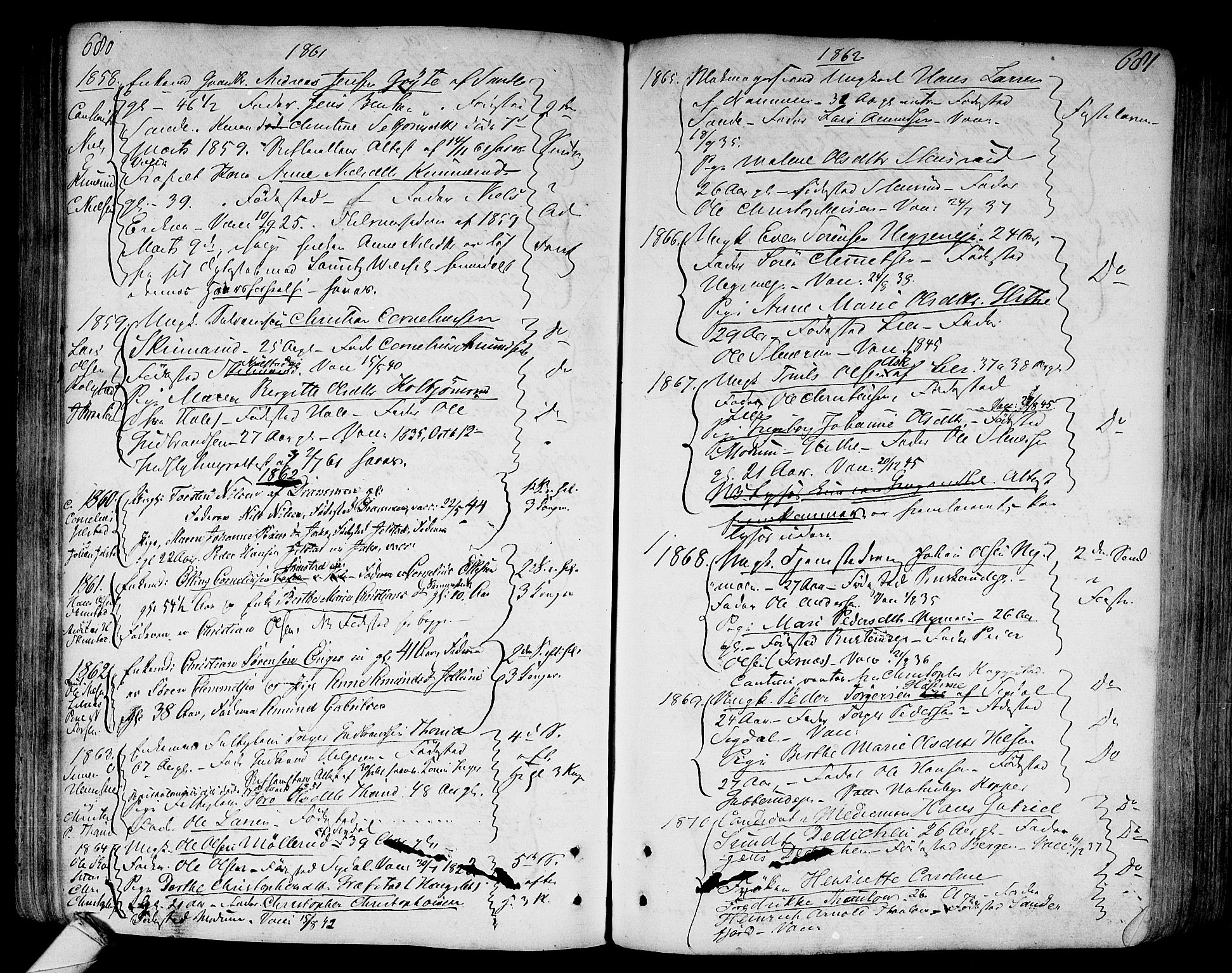 Modum kirkebøker, AV/SAKO-A-234/F/Fa/L0003: Parish register (official) no. 3, 1783-1819, p. 680-681