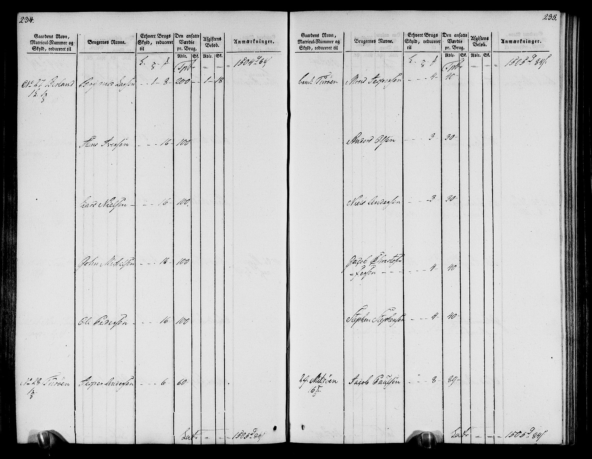 Rentekammeret inntil 1814, Realistisk ordnet avdeling, AV/RA-EA-4070/N/Ne/Nea/L0113: Nordhordland og Voss fogderi. Oppebørselsregister, 1803-1804, p. 124