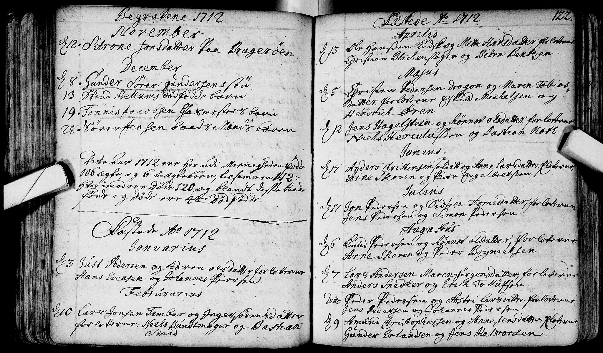 Bragernes kirkebøker, AV/SAKO-A-6/F/Fa/L0003: Parish register (official) no. I 3, 1706-1734, p. 122