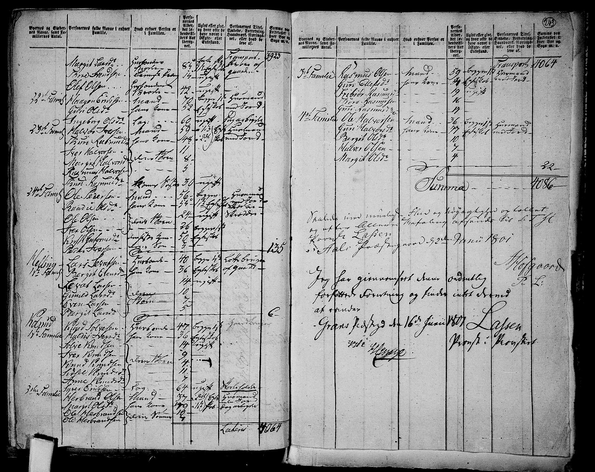 RA, 1801 census for 0619P Ål, 1801, p. 242b-243a