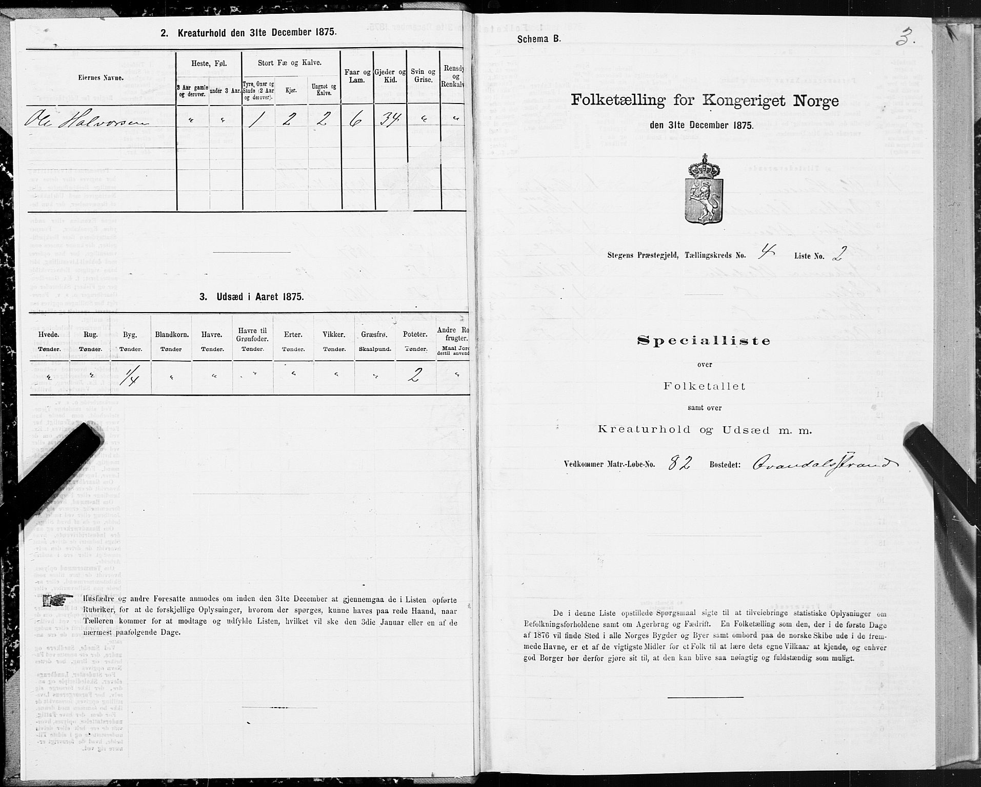 SAT, 1875 census for 1848P Steigen, 1875, p. 2003