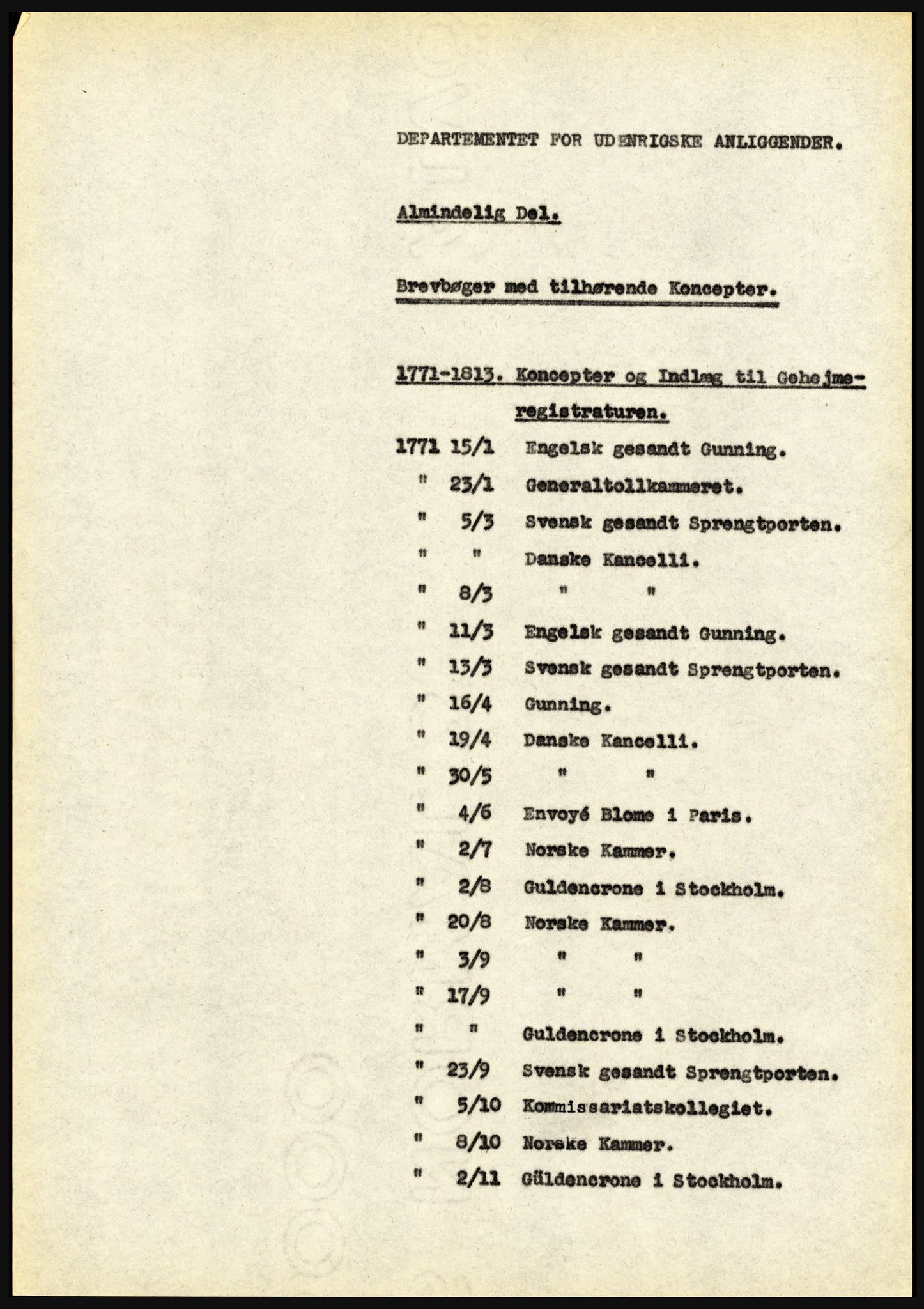 Riksarkivet, Seksjon for eldre arkiv og spesialsamlinger, AV/RA-EA-6797/H/Ha, 1953, p. 1