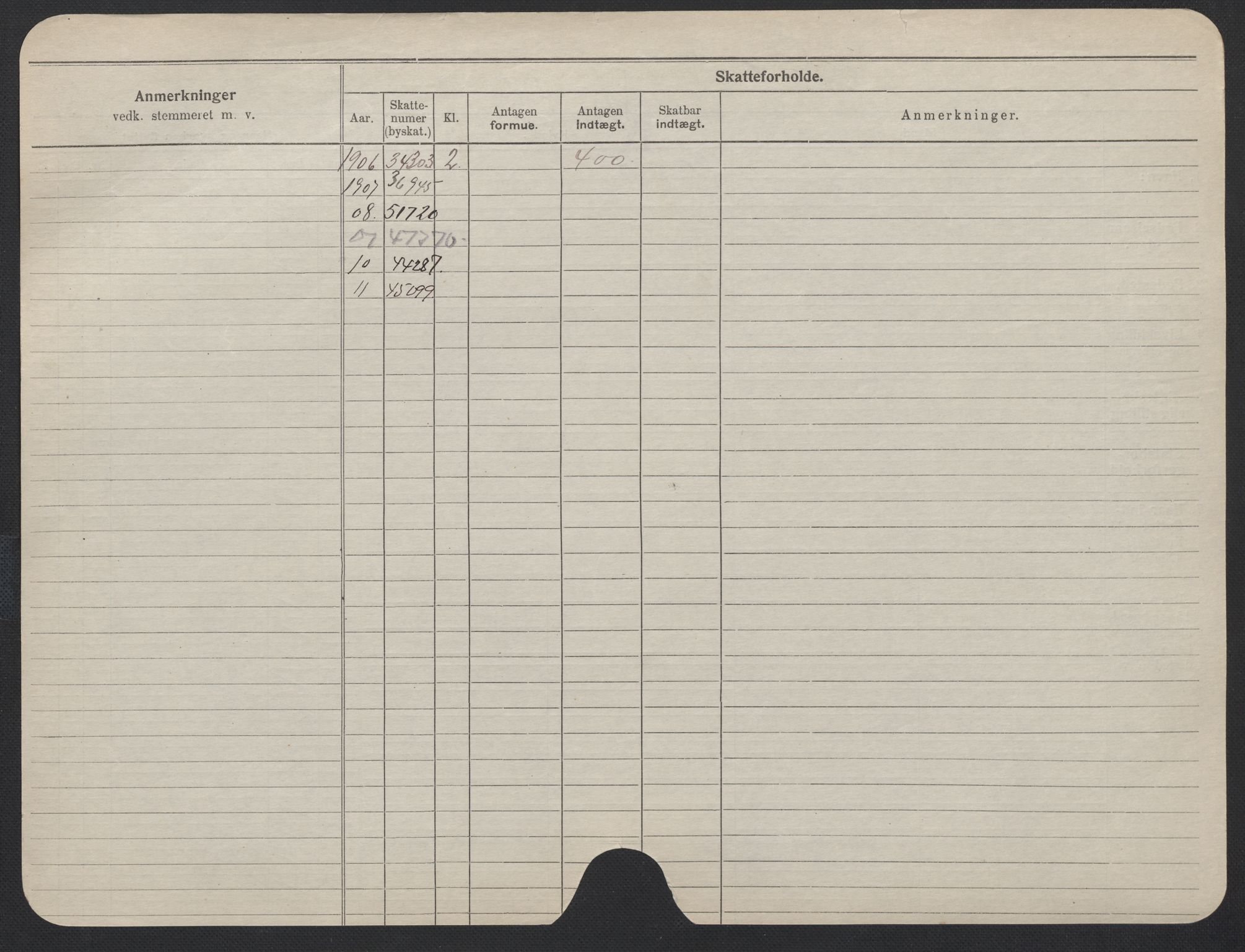 Oslo folkeregister, Registerkort, SAO/A-11715/F/Fa/Fac/L0013: Kvinner, 1906-1914, p. 1177b