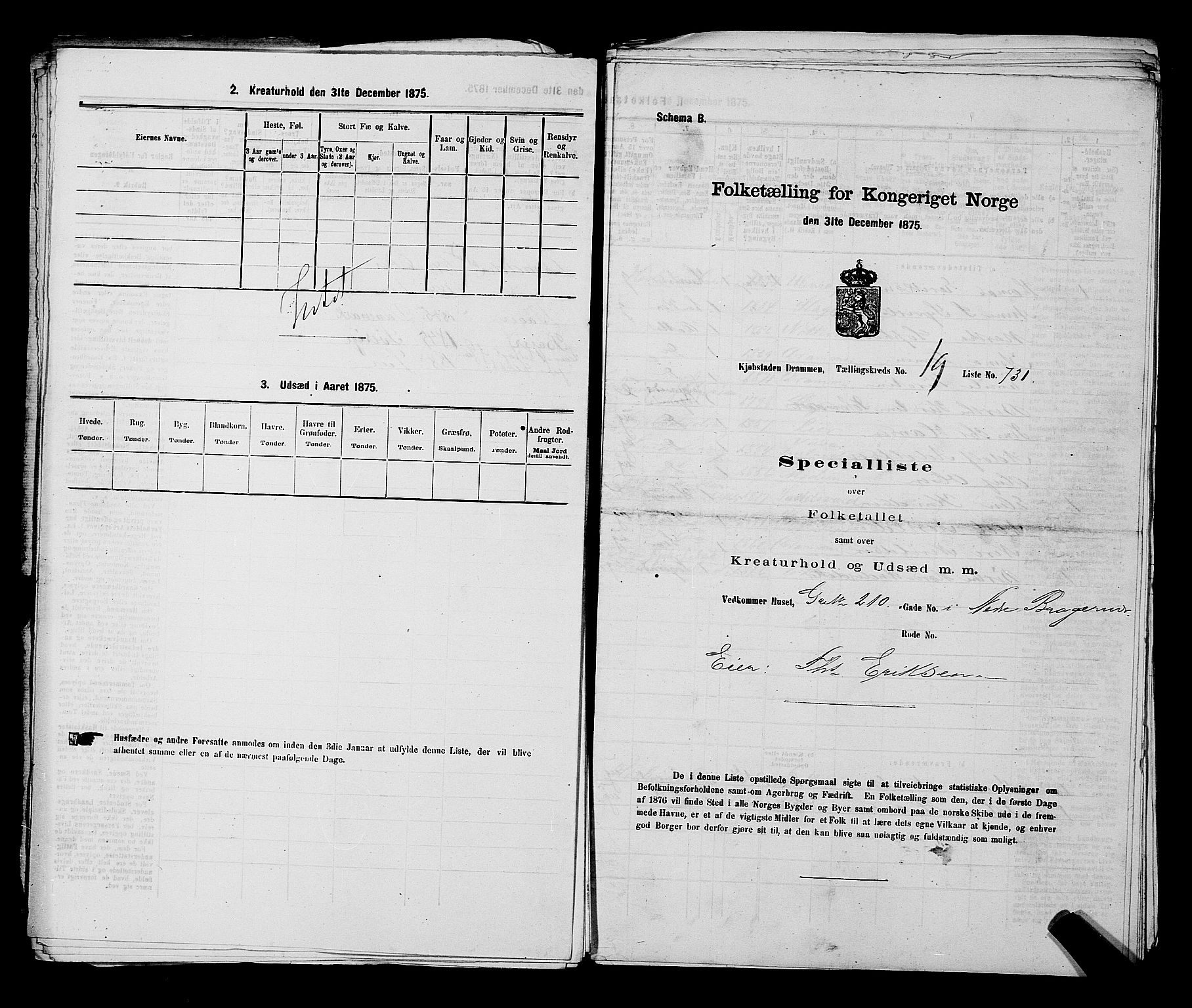 SAKO, 1875 census for 0602 Drammen, 1875, p. 2034