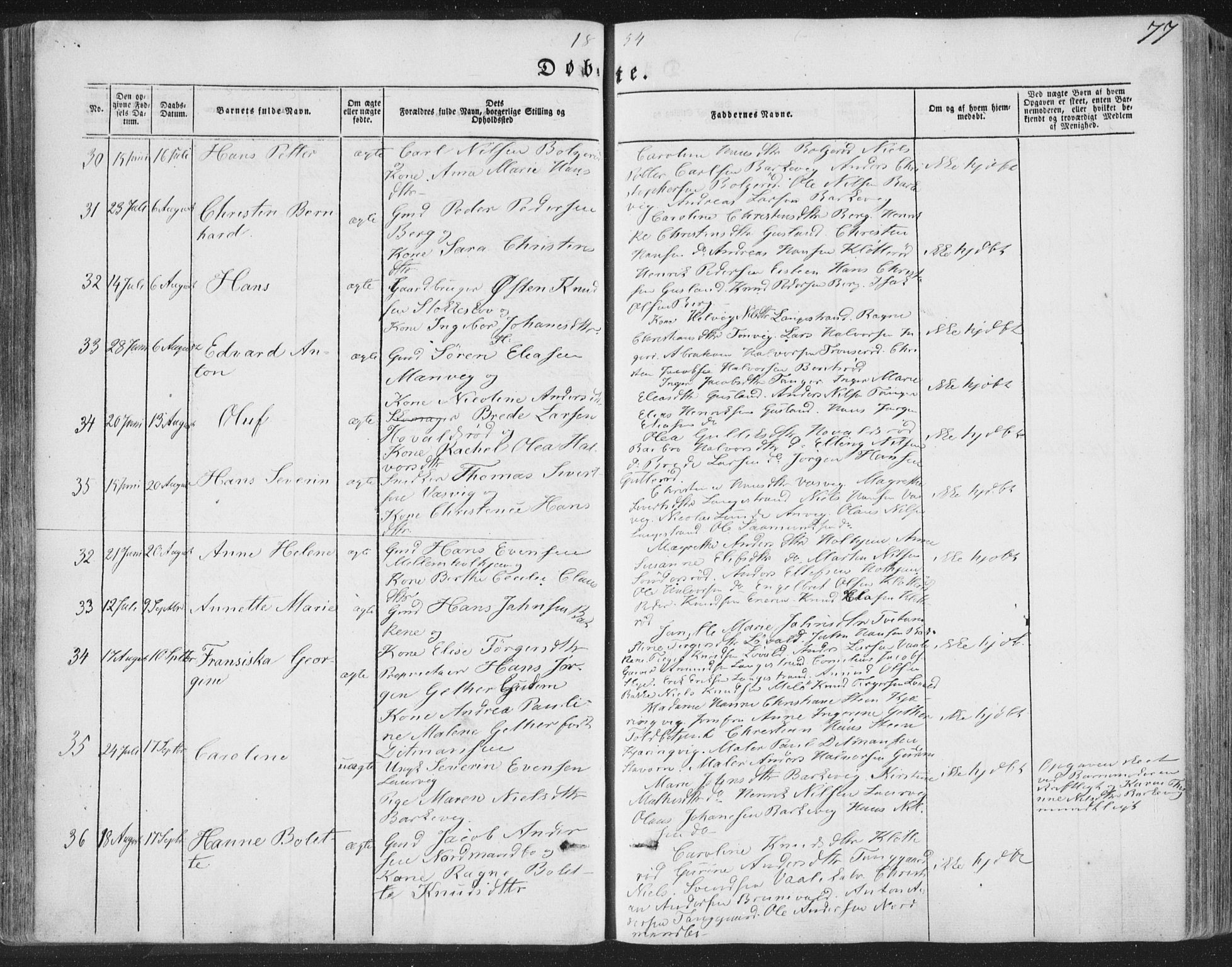 Brunlanes kirkebøker, AV/SAKO-A-342/F/Fa/L0004: Parish register (official) no. I 4, 1846-1862, p. 77