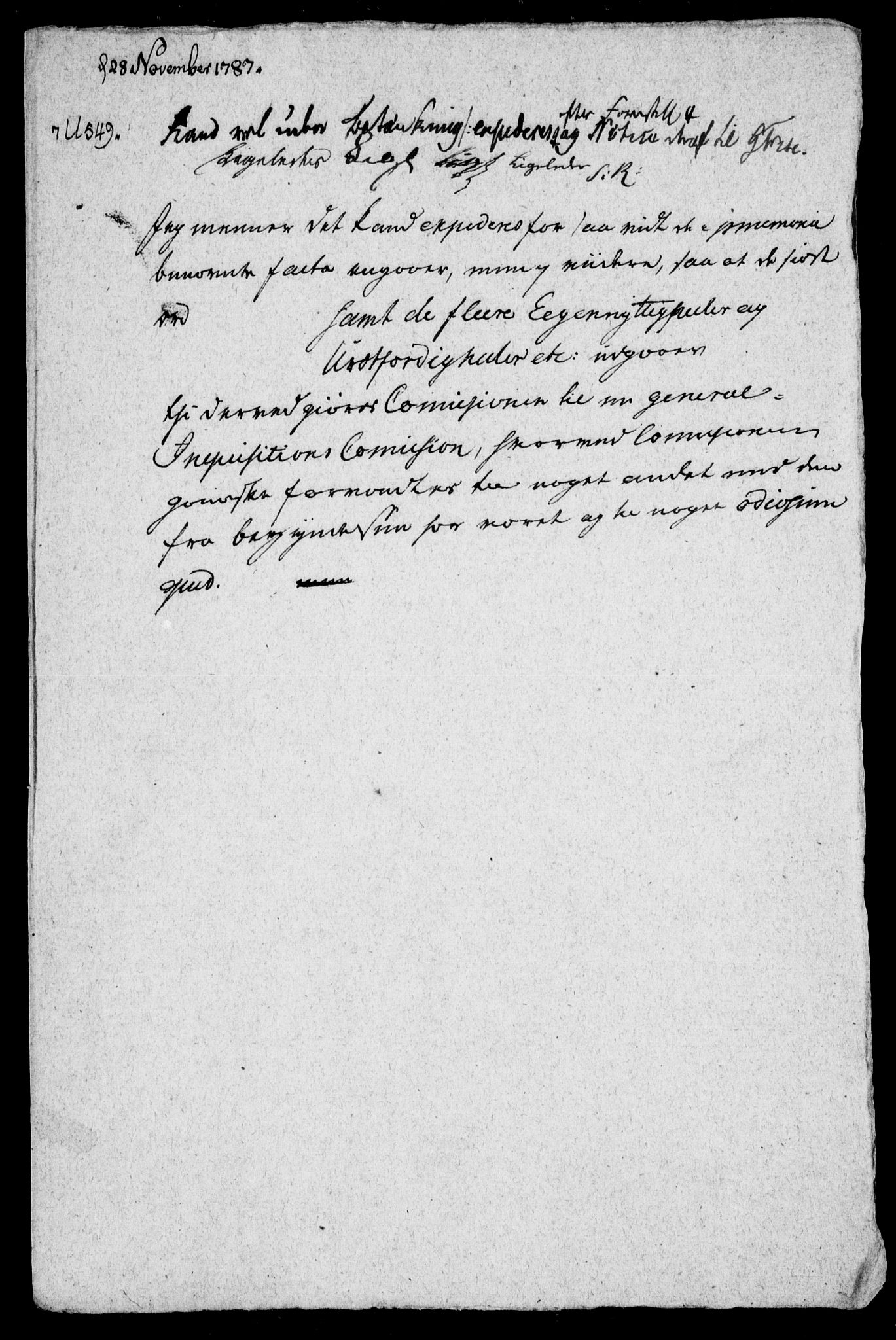 Danske Kanselli, Skapsaker, AV/RA-EA-4061/F/L0097: Skap 16, pakke 7 III, 1787, p. 247