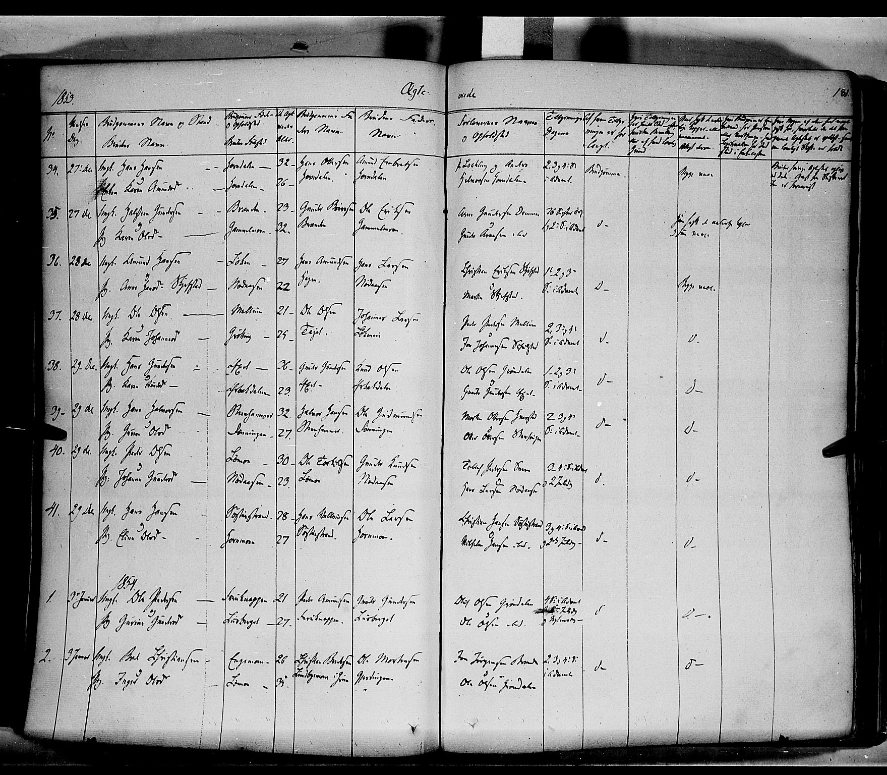 Elverum prestekontor, AV/SAH-PREST-044/H/Ha/Haa/L0009: Parish register (official) no. 9, 1843-1856, p. 181