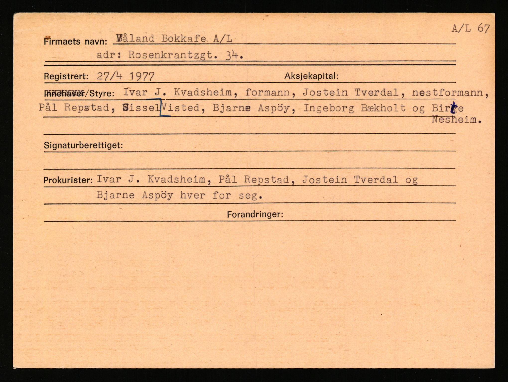 Stavanger byfogd, SAST/A-101408/002/J/Jc/Jcf/L0006: Alfabetisk register. Andelslag, borettslag og slettede firma 1988-1990, 1988-1990, p. 92