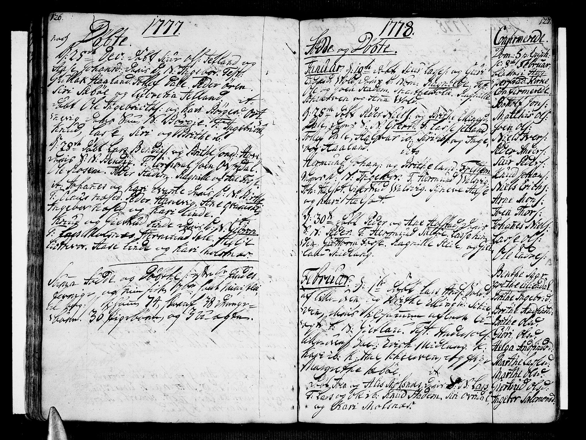 Vik sokneprestembete, SAB/A-81501: Parish register (official) no. A 4, 1772-1783, p. 126-127
