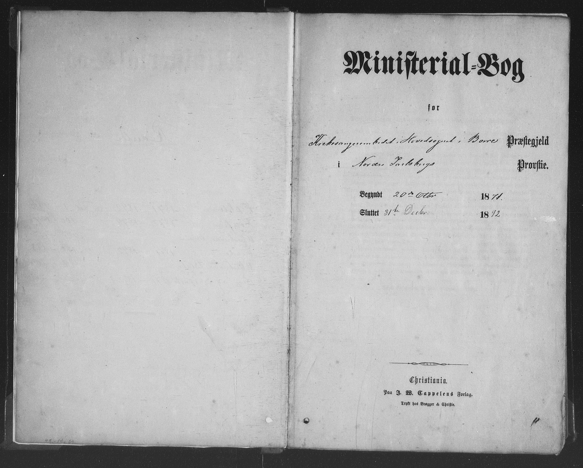 Borre kirkebøker, AV/SAKO-A-338/G/Ga/L0003: Parish register (copy) no. I 3, 1871-1892