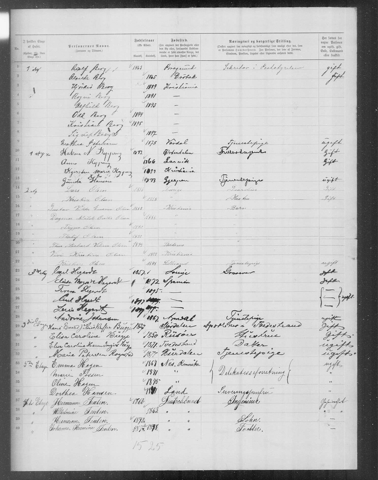 OBA, Municipal Census 1899 for Kristiania, 1899, p. 14146