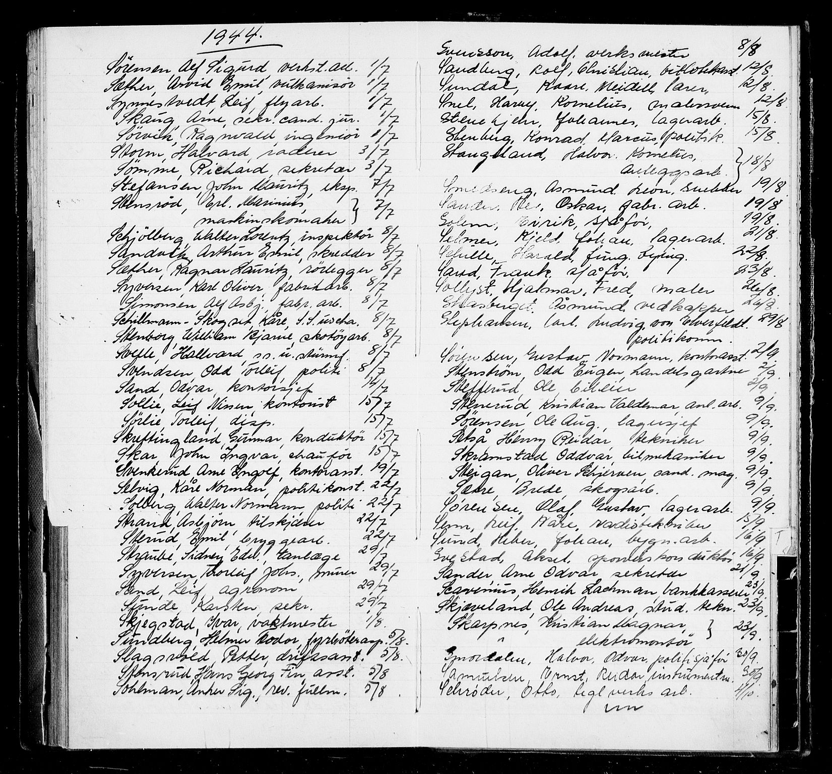 Oslo byfogd avd. I, AV/SAO-A-10220/L/La/L0006: Vigselsregister, 1943-1946, p. 115