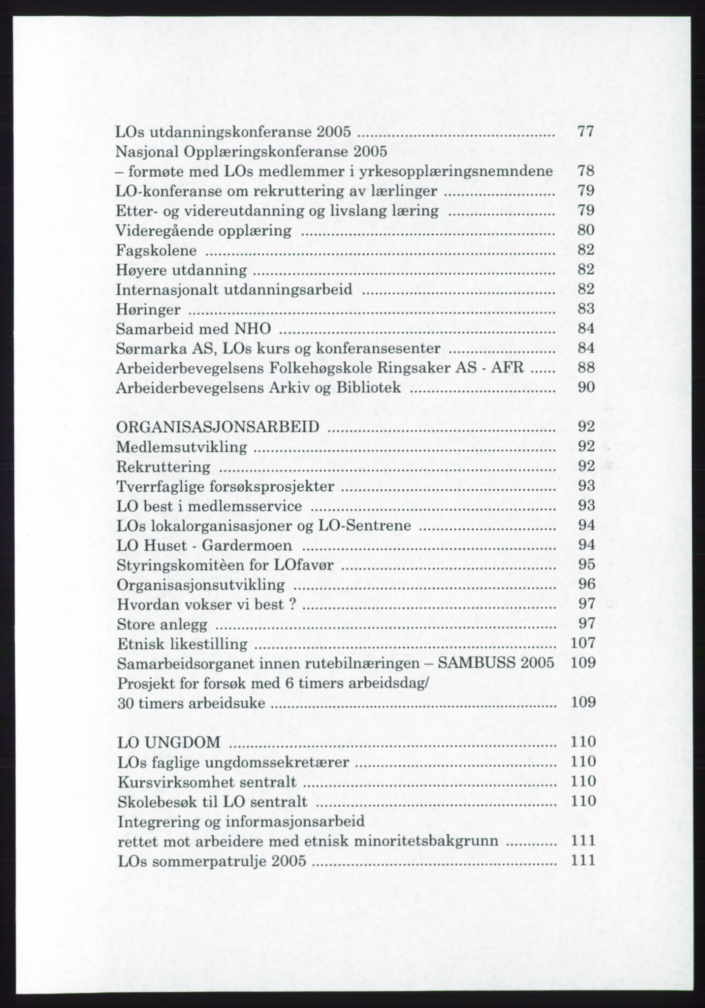 Landsorganisasjonen i Norge - publikasjoner, AAB/-/-/-: Landsorganisasjonens beretning for 2005, 2005, p. 5