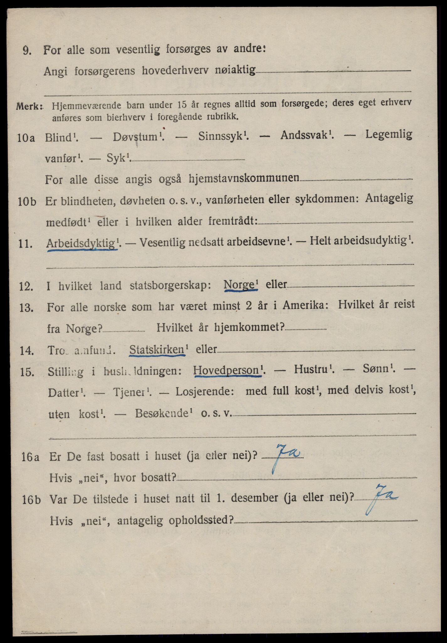 SAT, 1920 census for Vestnes, 1920, p. 3402