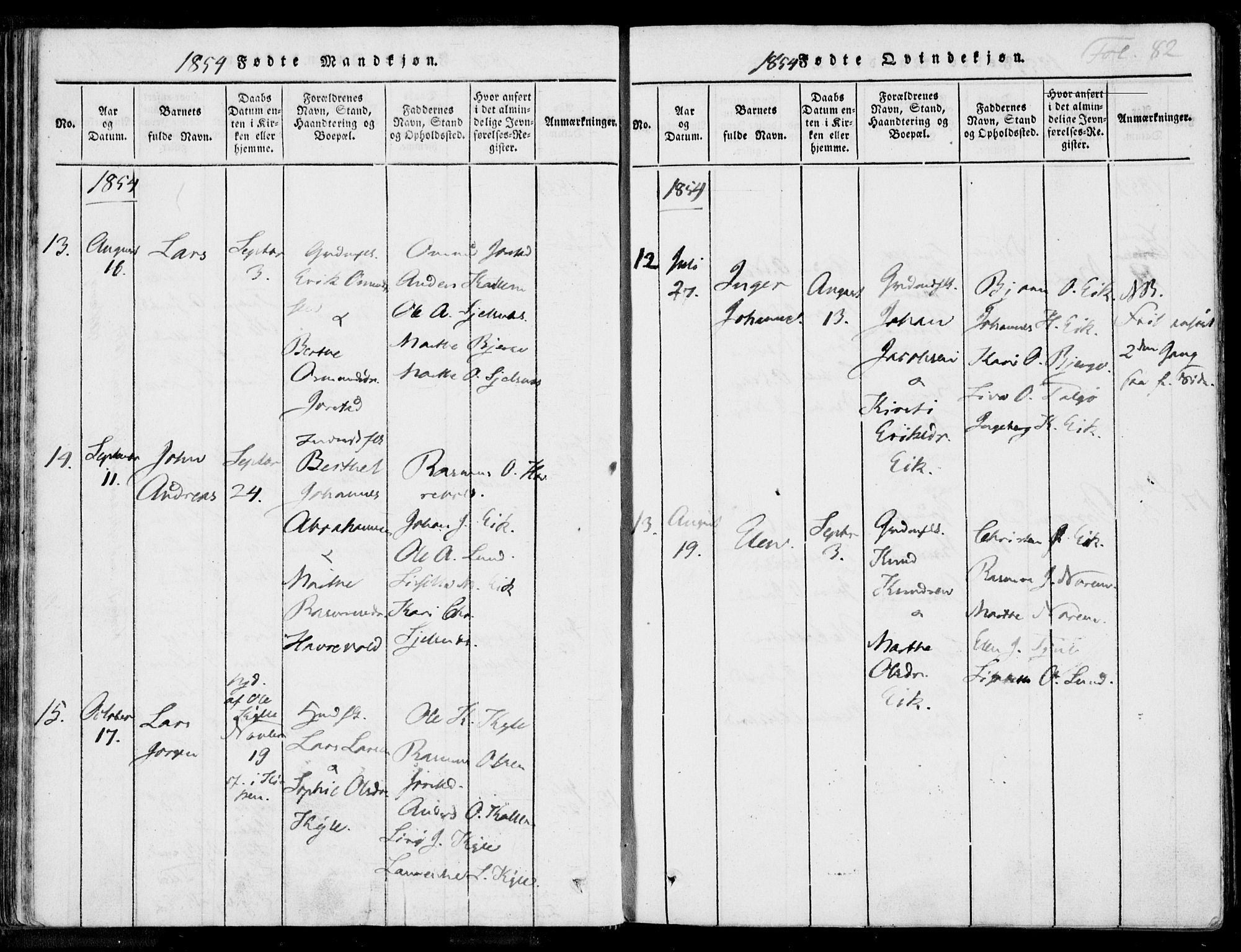 Nedstrand sokneprestkontor, AV/SAST-A-101841/01/IV: Parish register (official) no. A 7, 1816-1870, p. 82