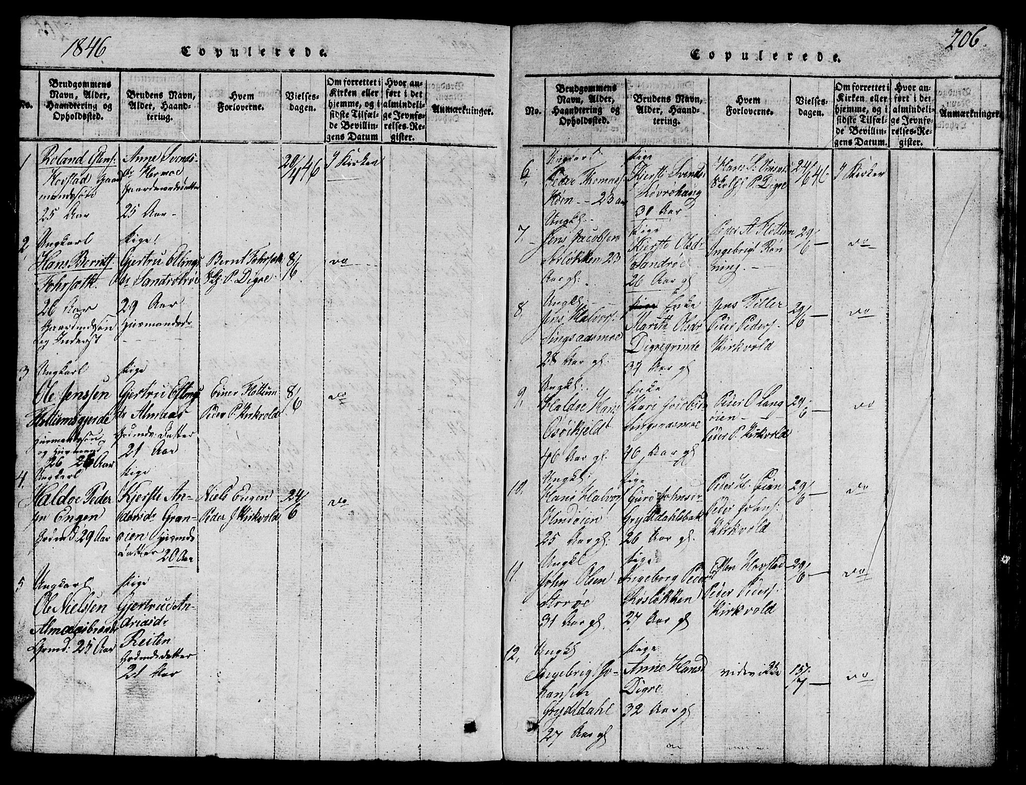 Ministerialprotokoller, klokkerbøker og fødselsregistre - Sør-Trøndelag, AV/SAT-A-1456/688/L1026: Parish register (copy) no. 688C01, 1817-1860, p. 206