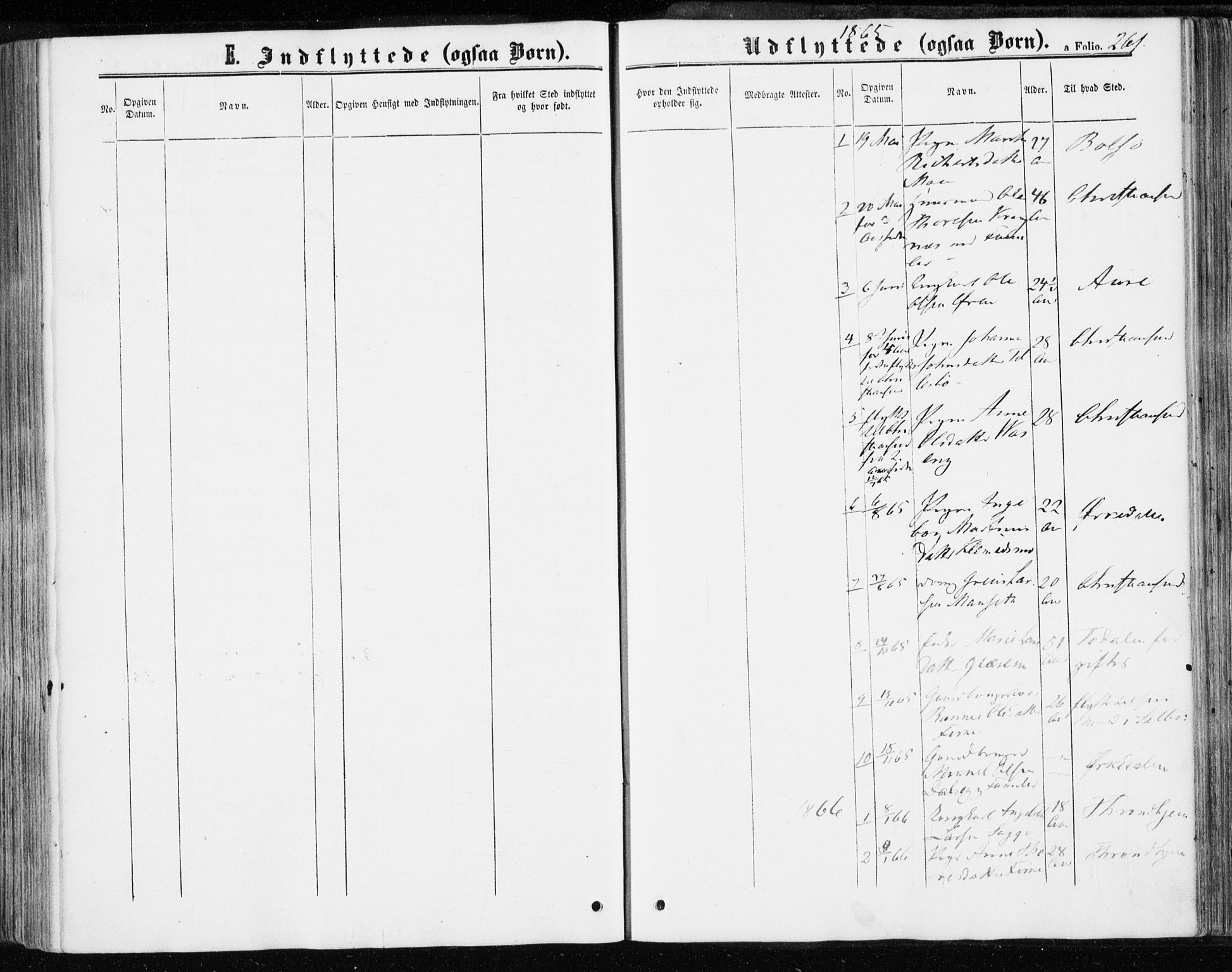 Ministerialprotokoller, klokkerbøker og fødselsregistre - Møre og Romsdal, SAT/A-1454/595/L1045: Parish register (official) no. 595A07, 1863-1873, p. 261