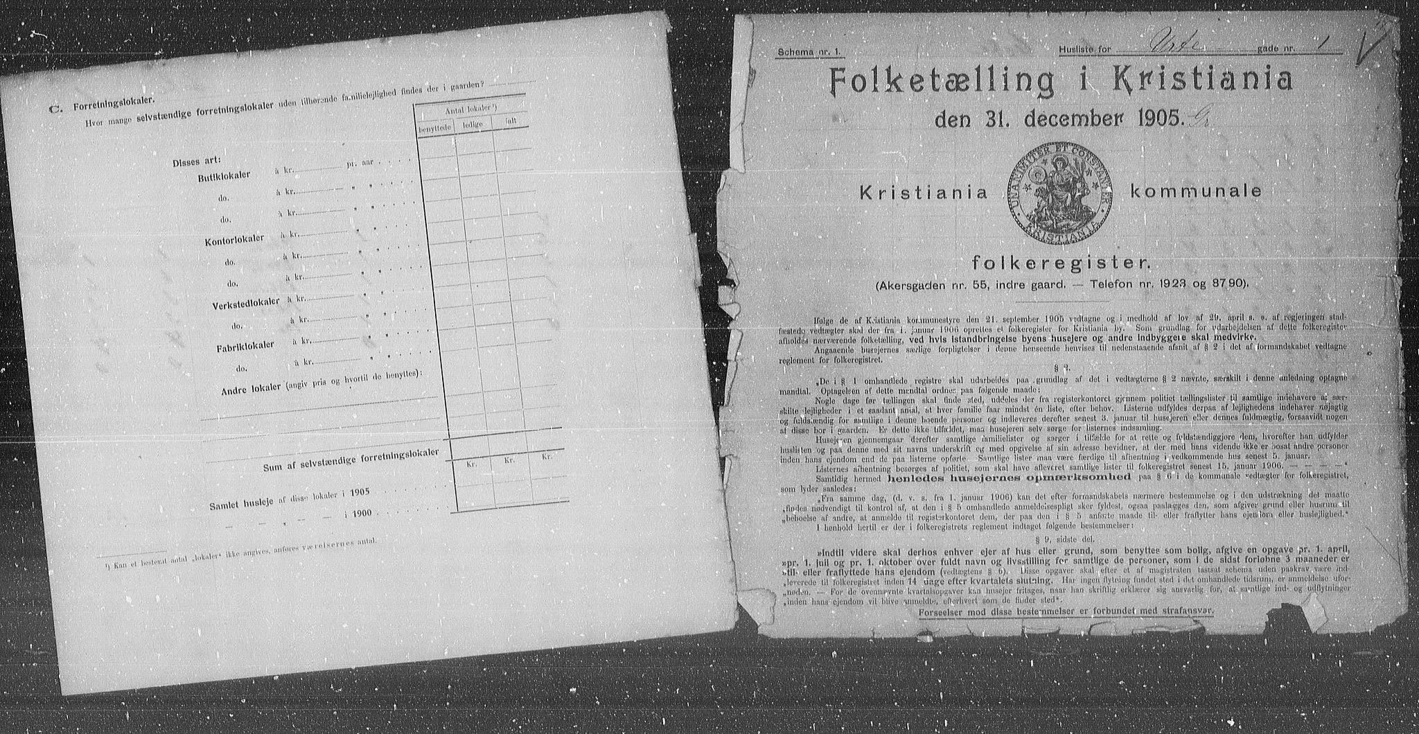 OBA, Municipal Census 1905 for Kristiania, 1905, p. 63389