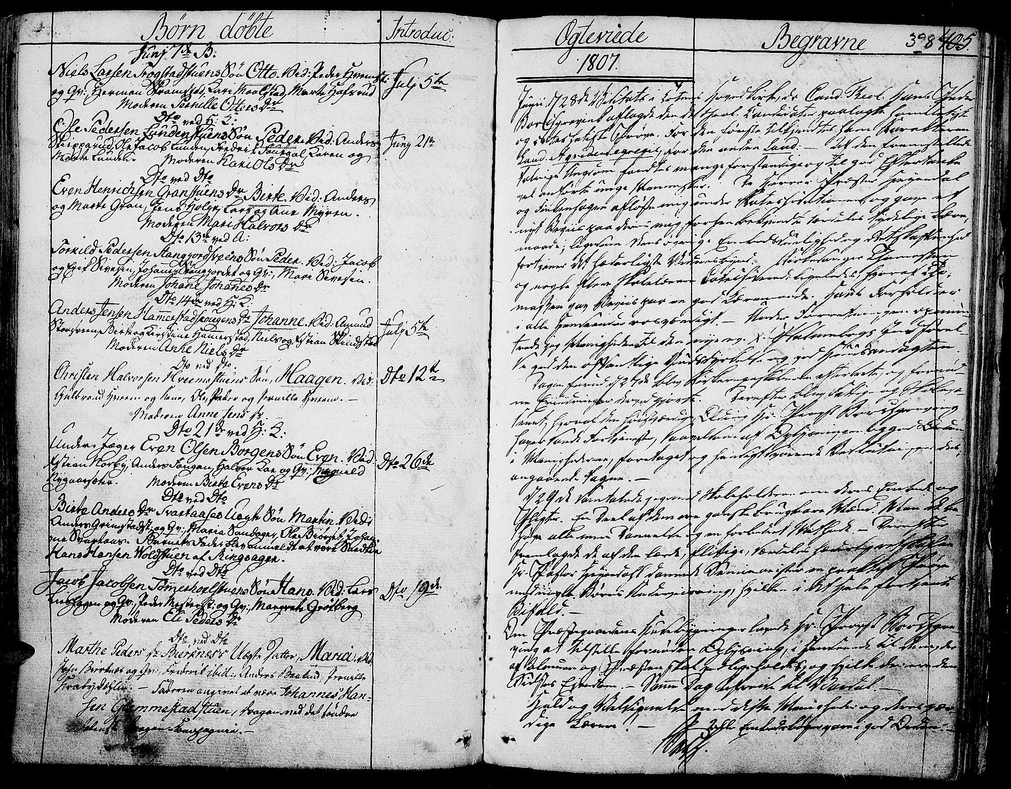 Toten prestekontor, SAH/PREST-102/H/Ha/Haa/L0007: Parish register (official) no. 7, 1794-1809, p. 398