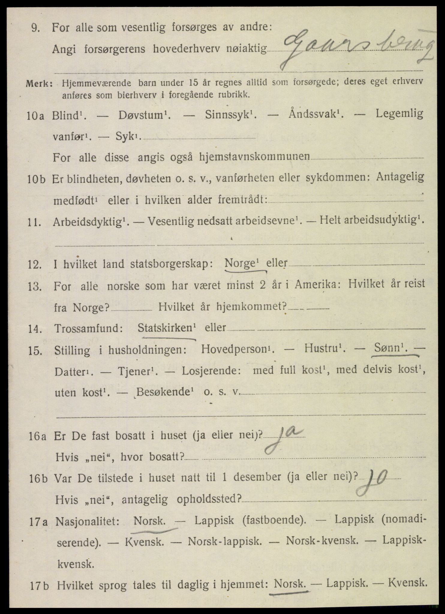 SAT, 1920 census for Leirfjord, 1920, p. 2512