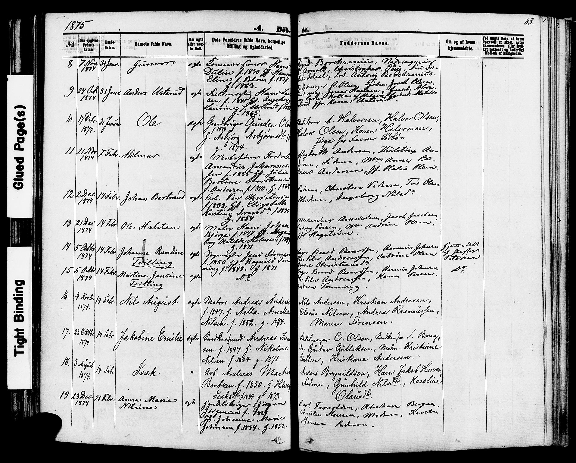 Skien kirkebøker, SAKO/A-302/F/Fa/L0008: Parish register (official) no. 8, 1866-1877, p. 83