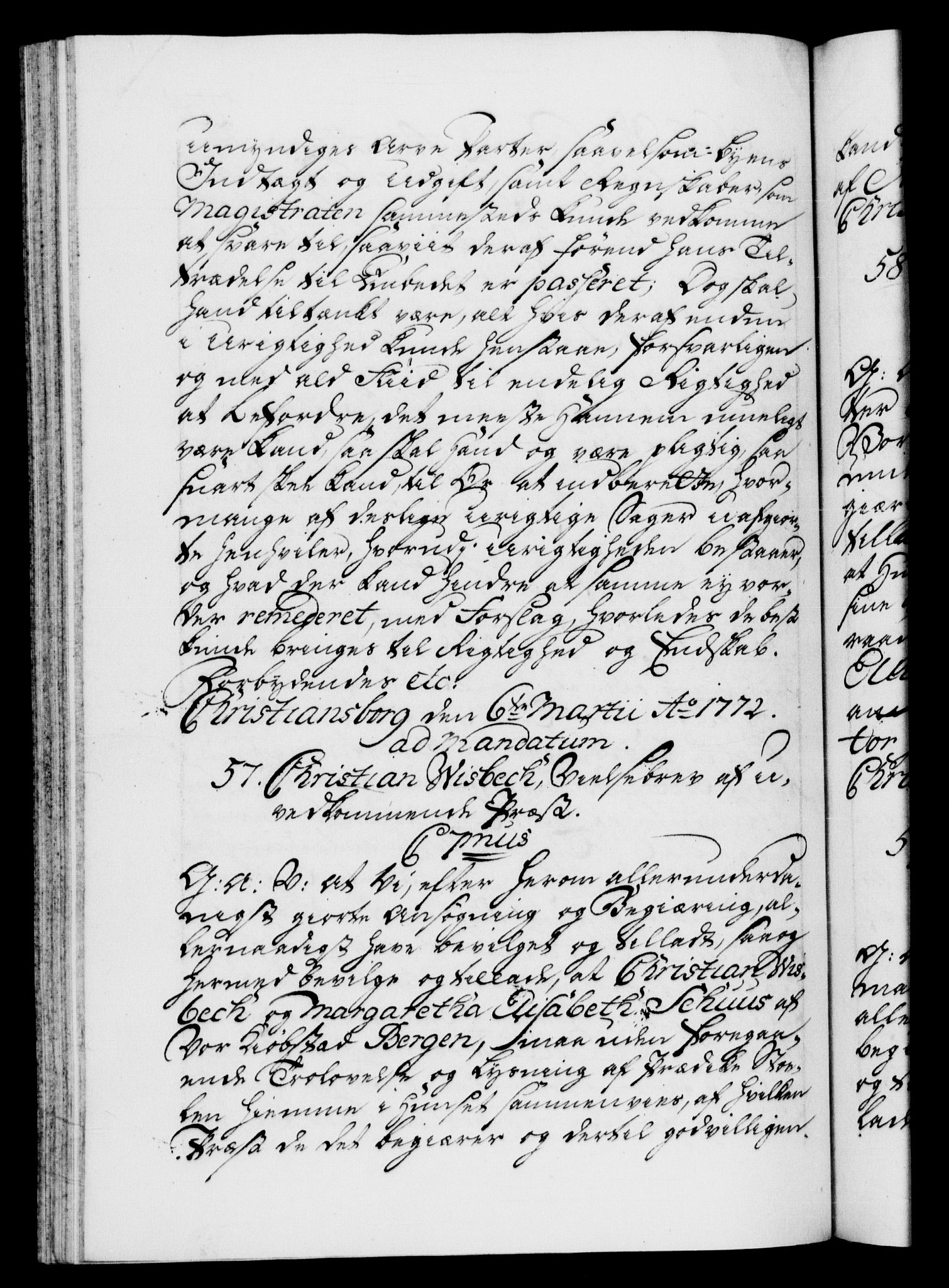 Danske Kanselli 1572-1799, RA/EA-3023/F/Fc/Fca/Fcaa/L0045: Norske registre "Norske eller 3. dept.s åpne brev, 1771-1773, p. 234b