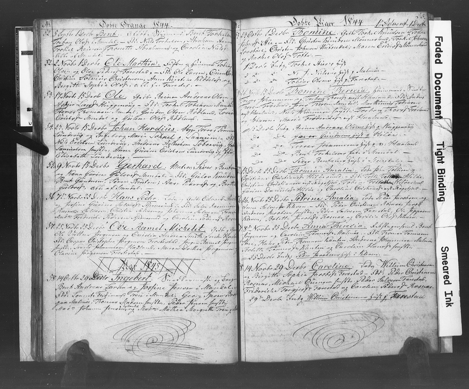 Mandal sokneprestkontor, AV/SAK-1111-0030/F/Fb/Fba/L0005: Parish register (copy) no. B 1E, 1842-1845, p. 23