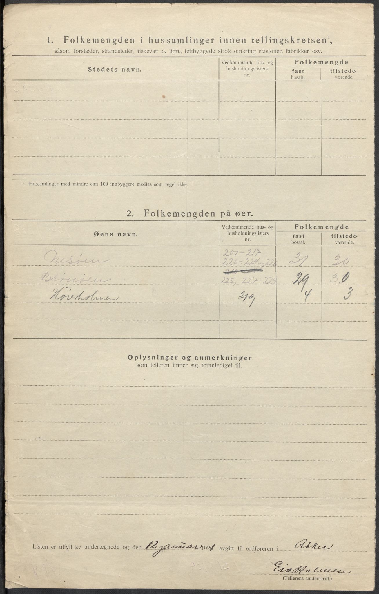 SAO, 1920 census for Asker, 1920, p. 17