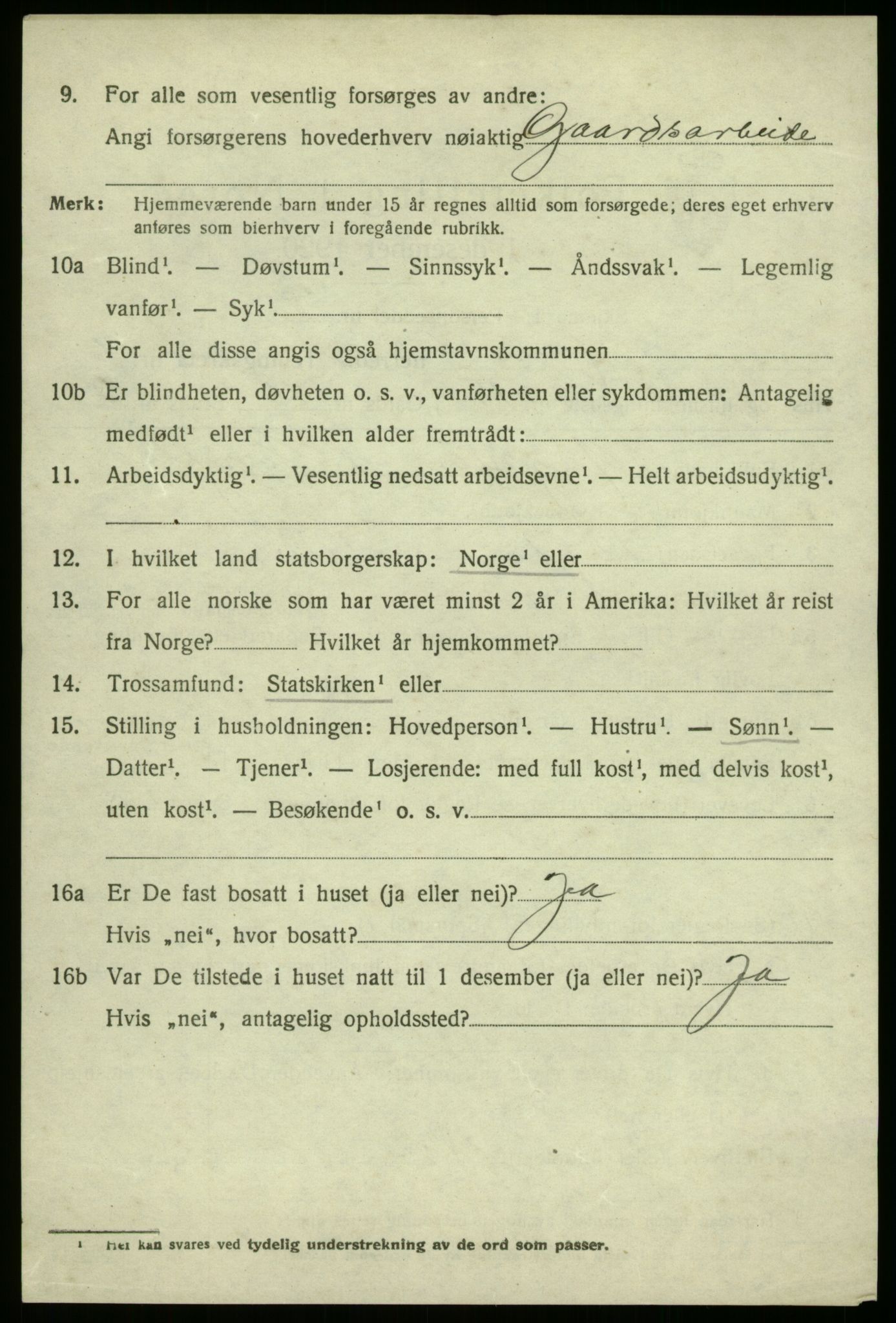 SAB, 1920 census for Haus, 1920, p. 4144