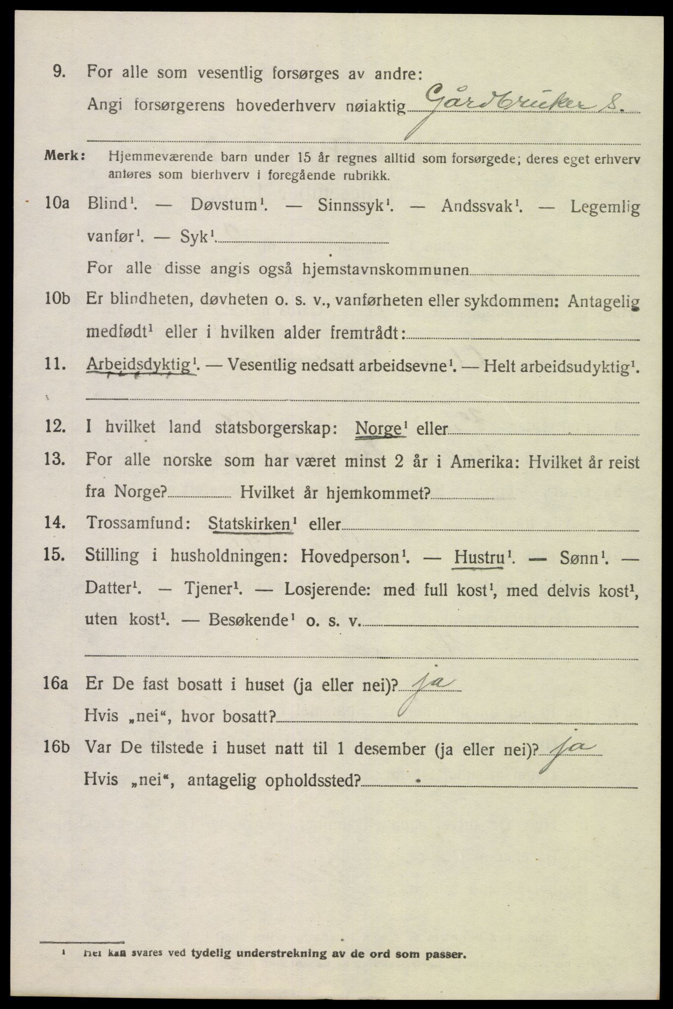 SAK, 1920 census for Sør-Audnedal, 1920, p. 1660