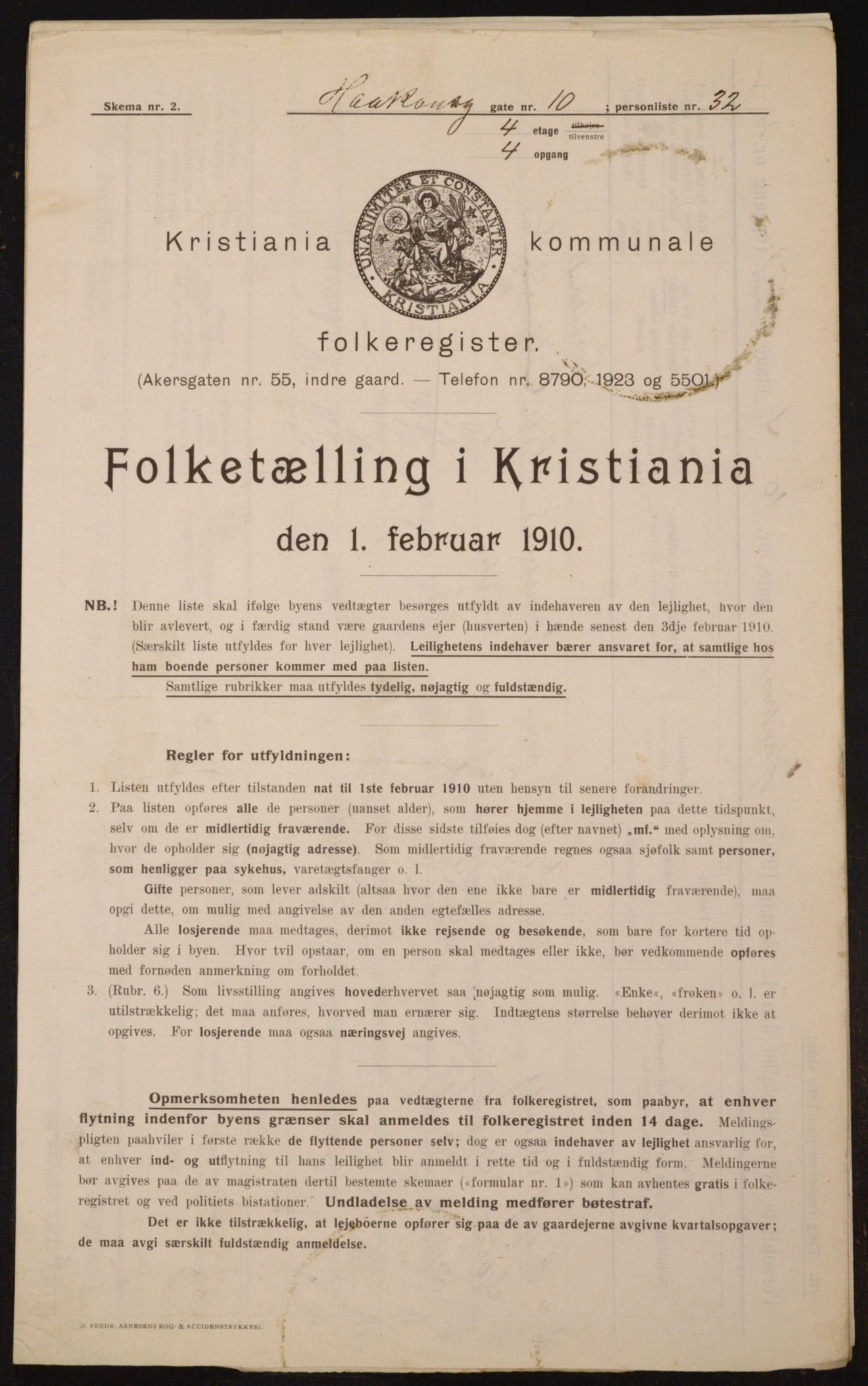 OBA, Municipal Census 1910 for Kristiania, 1910, p. 41824