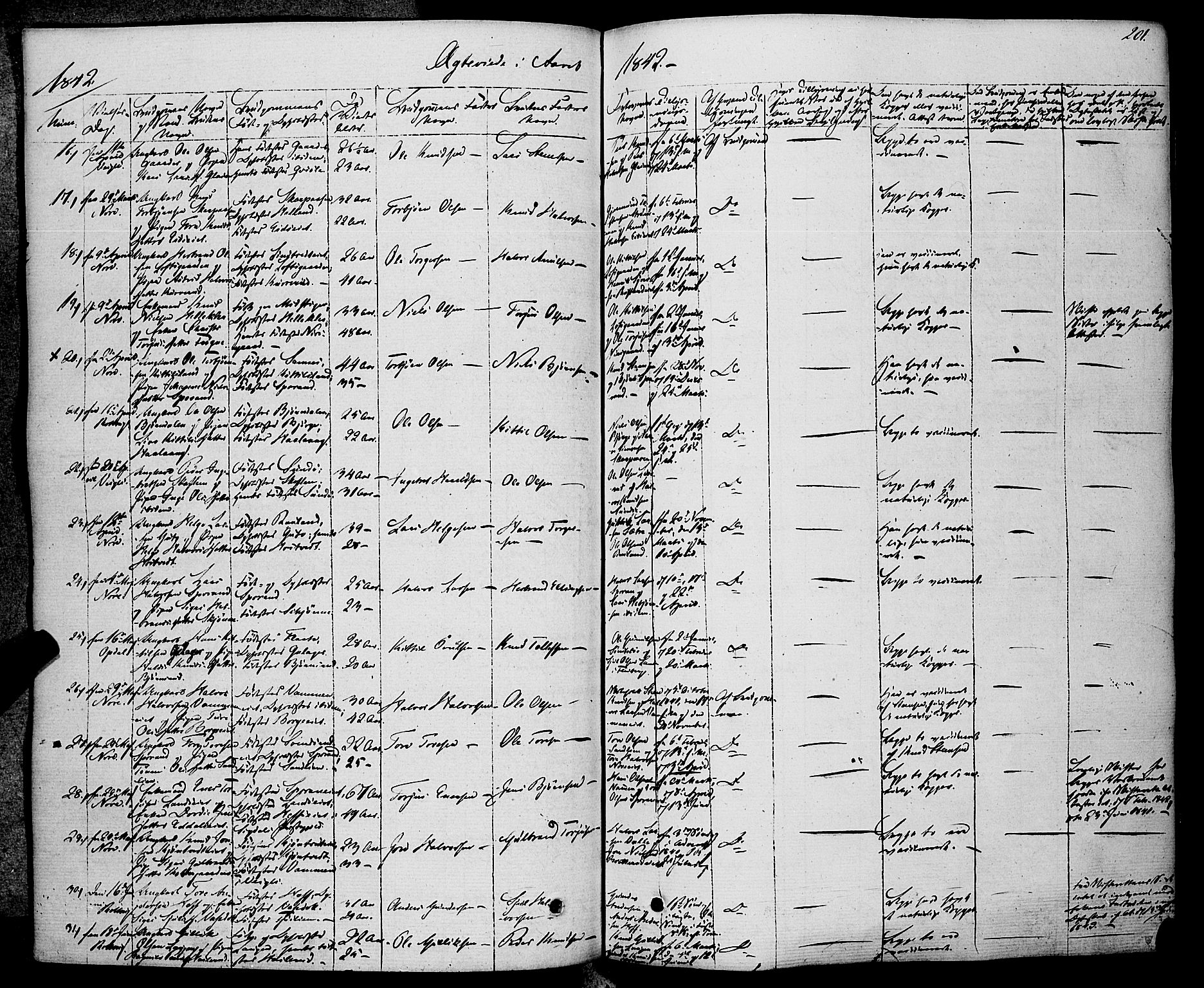 Rollag kirkebøker, AV/SAKO-A-240/F/Fa/L0007: Parish register (official) no. I 7, 1828-1847, p. 201