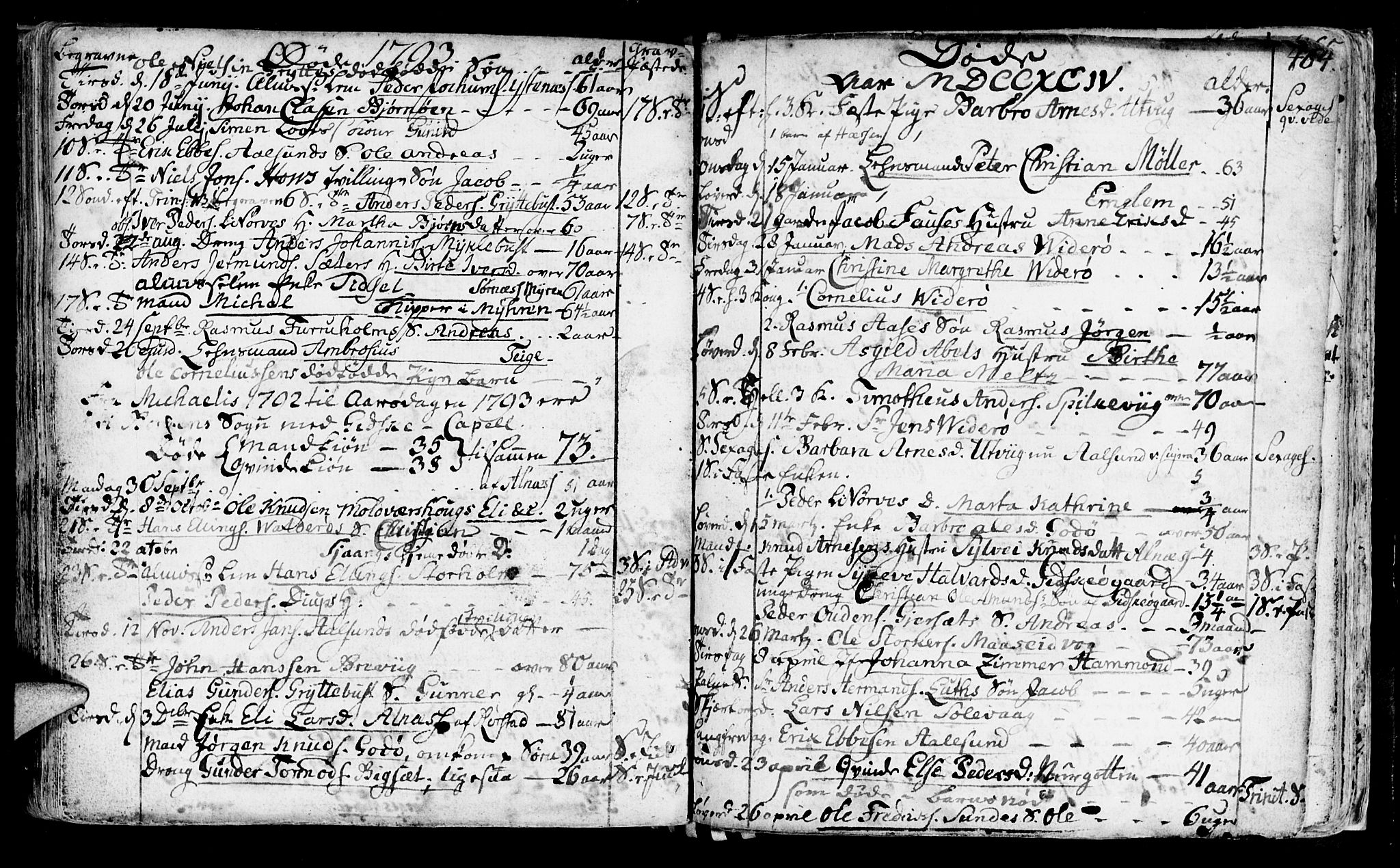 Ministerialprotokoller, klokkerbøker og fødselsregistre - Møre og Romsdal, AV/SAT-A-1454/528/L0393: Parish register (official) no. 528A04, 1762-1800, p. 464