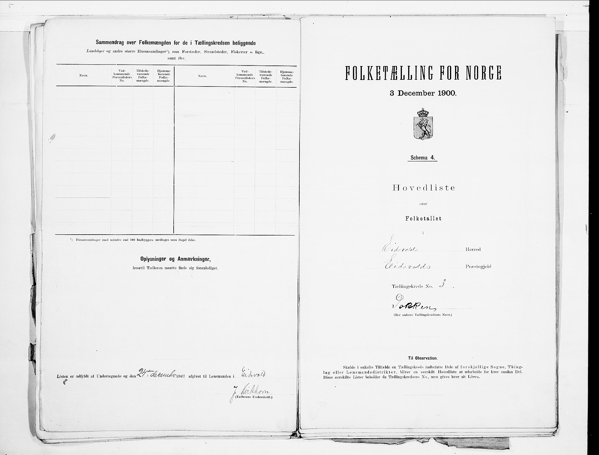 SAO, 1900 census for Eidsvoll, 1900, p. 37