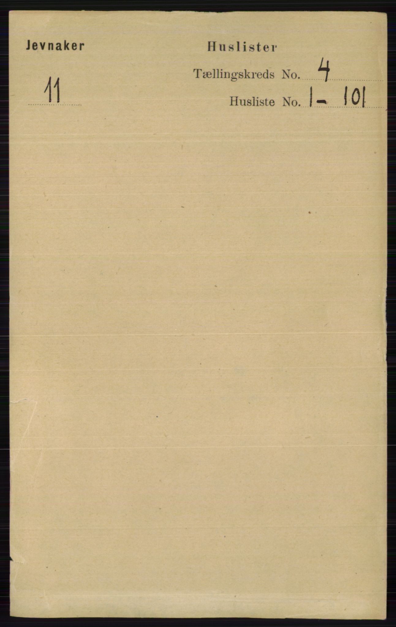 RA, 1891 census for 0532 Jevnaker, 1891, p. 1636