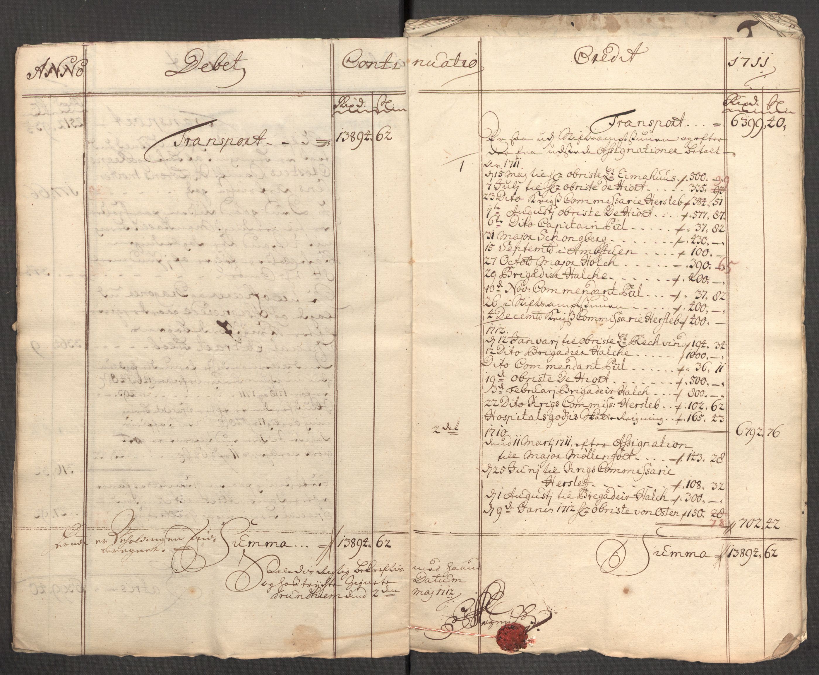 Rentekammeret inntil 1814, Reviderte regnskaper, Fogderegnskap, AV/RA-EA-4092/R62/L4201: Fogderegnskap Stjørdal og Verdal, 1711, p. 10