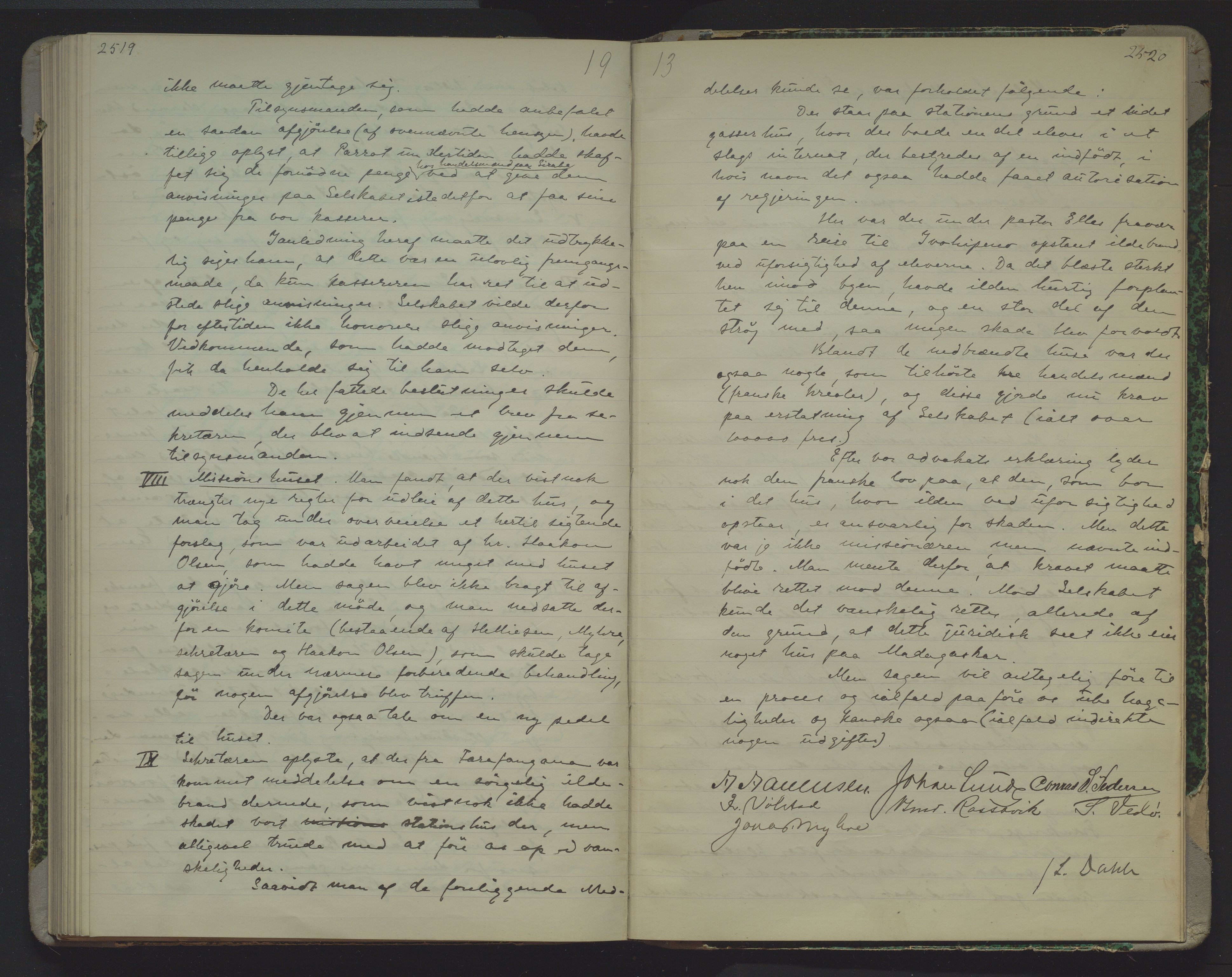 Det Norske Misjonsselskap - hovedadministrasjonen, VID/MA-A-1045/D/Da/Daa/L0020: Styreprotokoll nr. XIV, 5. februar 1912 - 26. januar 1914, 1912-1914, p. 2519-2520