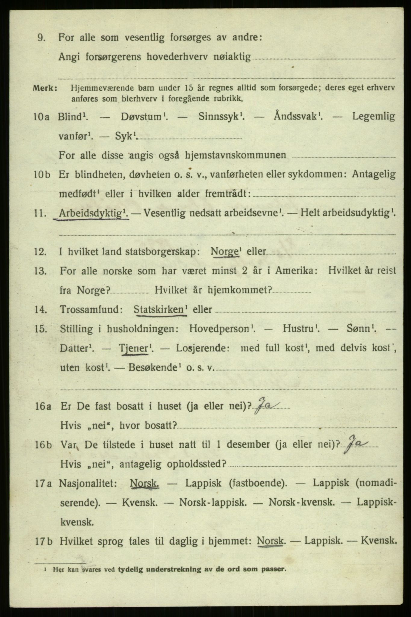 SATØ, 1920 census for Tromsø, 1920, p. 26928