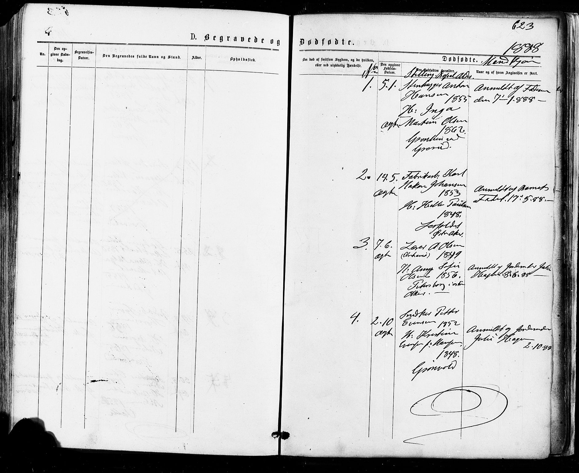 Østre Aker prestekontor Kirkebøker, SAO/A-10840/F/Fa/L0004: Parish register (official) no. I 4, 1876-1889, p. 623