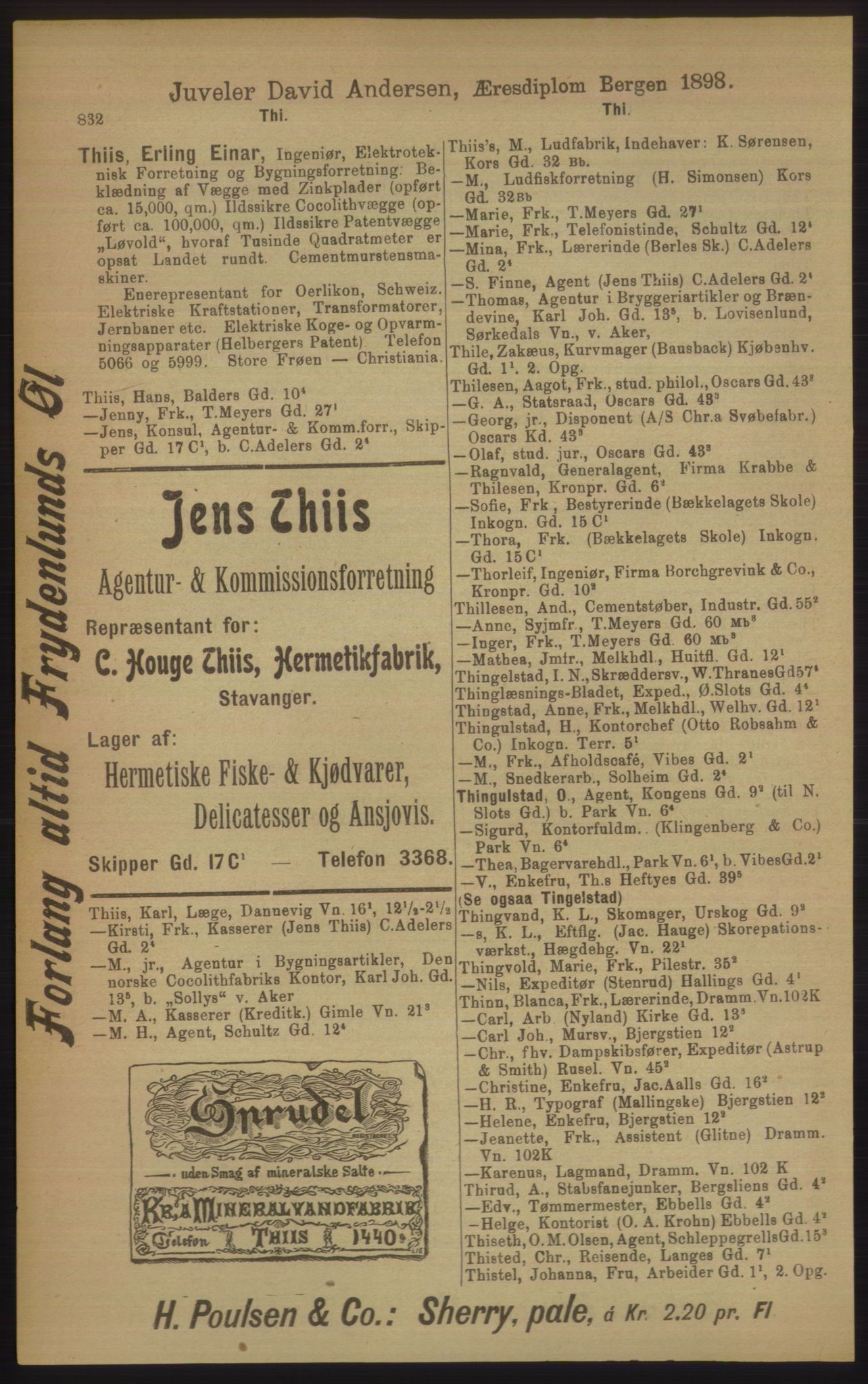 Kristiania/Oslo adressebok, PUBL/-, 1906, p. 832