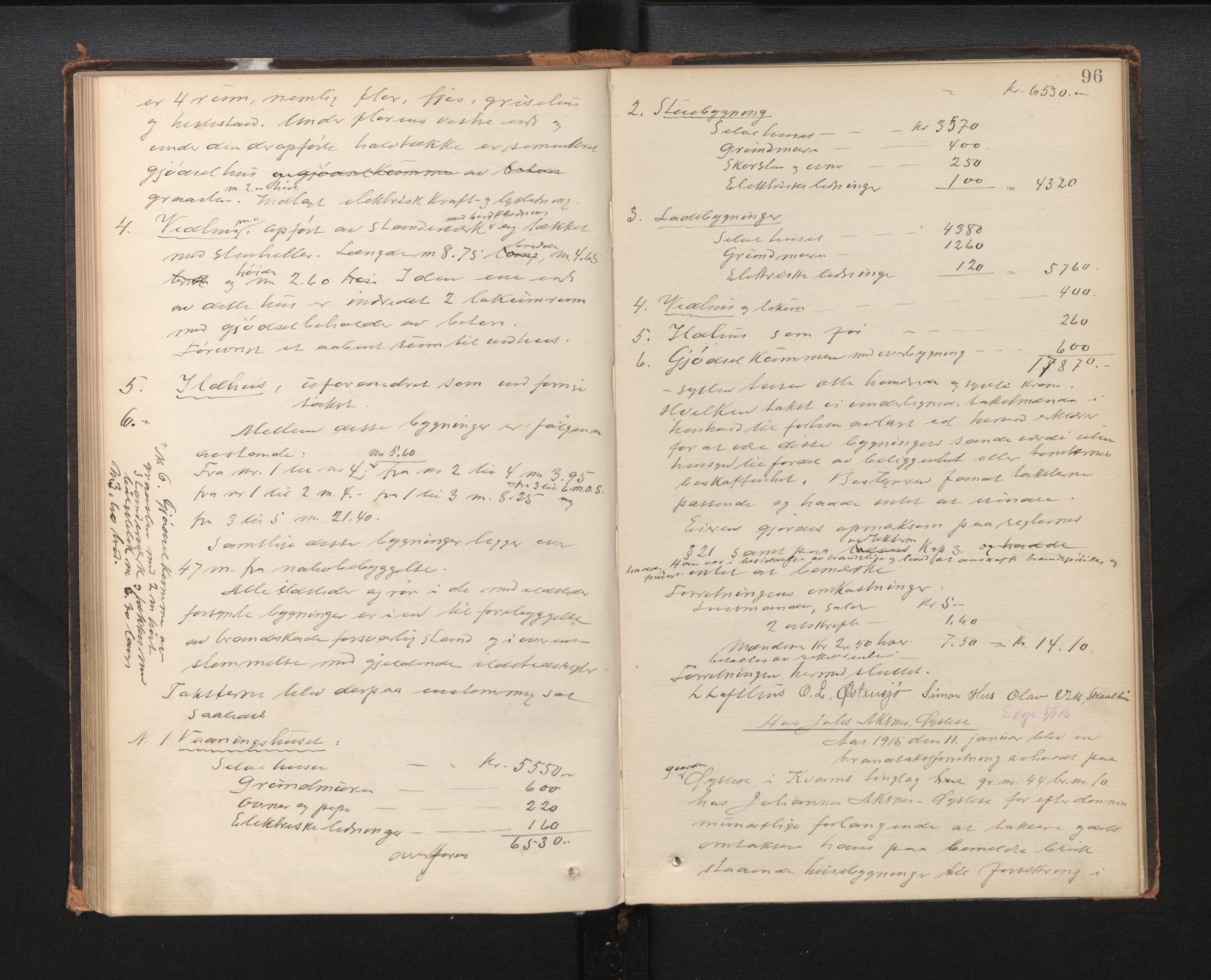 Lensmannen i Kvam, AV/SAB-A-33201/0012/L0002: Branntakstprotokoll, 1881-1919, p. 95b-96a