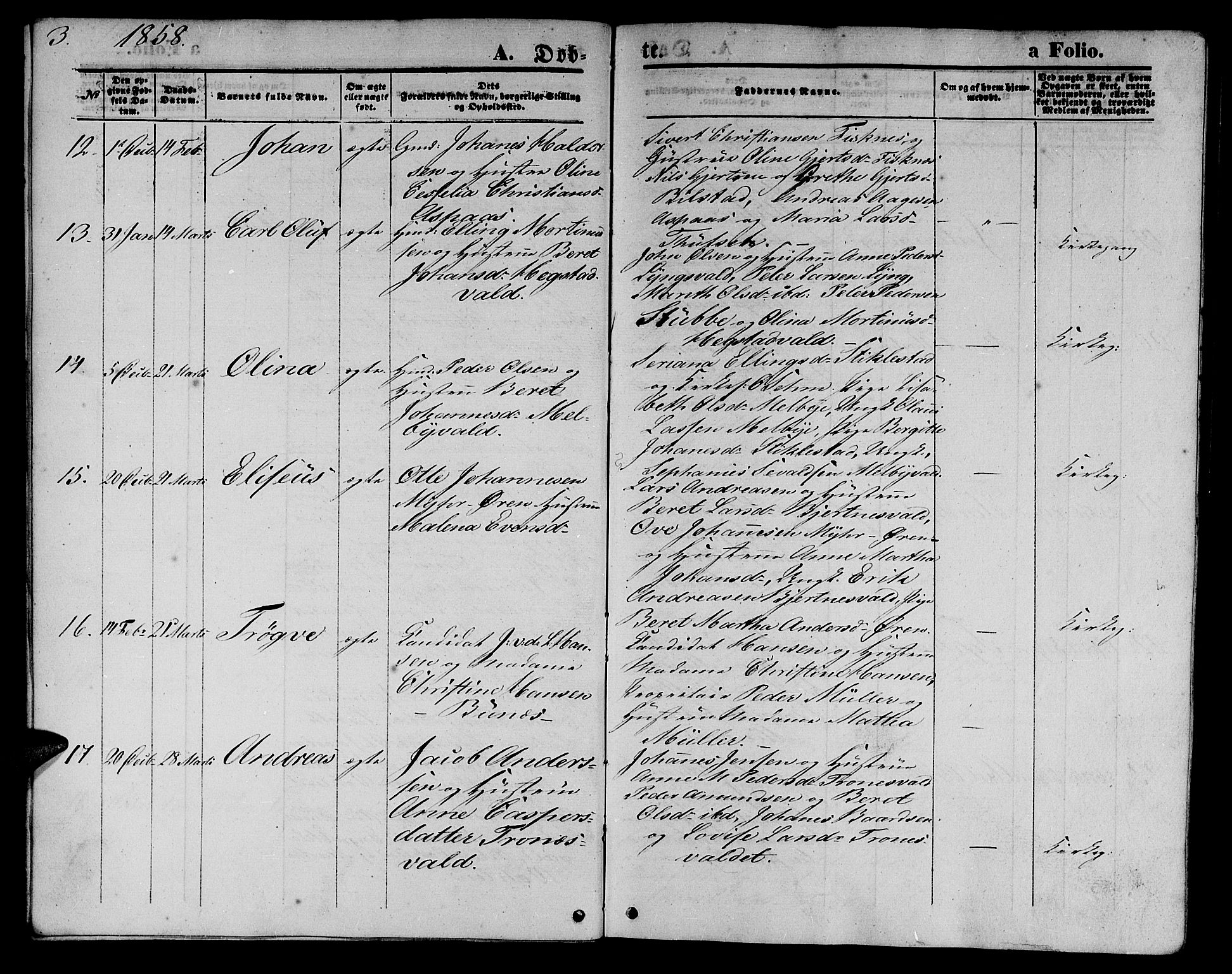 Ministerialprotokoller, klokkerbøker og fødselsregistre - Nord-Trøndelag, AV/SAT-A-1458/723/L0254: Parish register (copy) no. 723C02, 1858-1868, p. 3