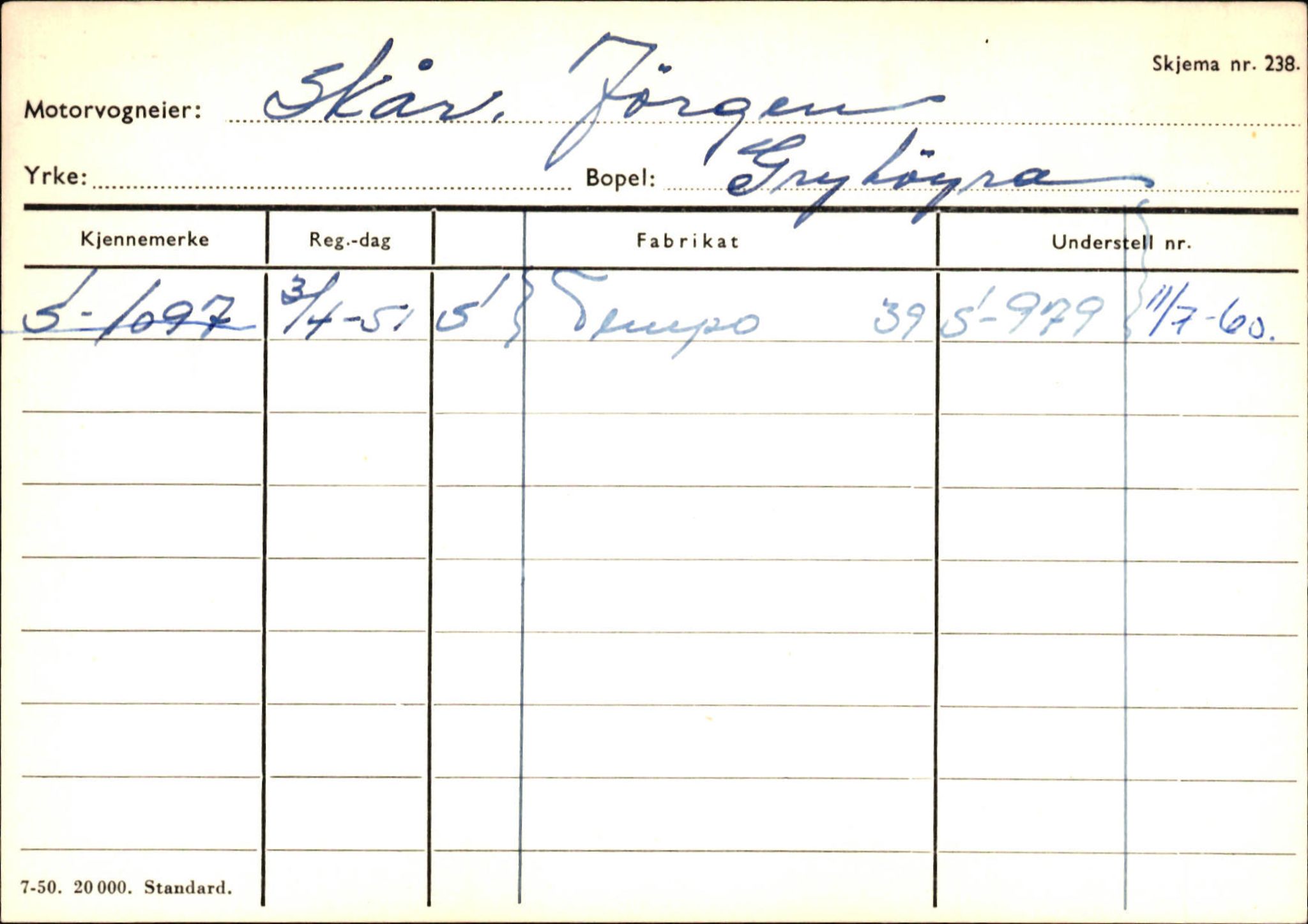 Statens vegvesen, Sogn og Fjordane vegkontor, AV/SAB-A-5301/4/F/L0132: Eigarregister Askvoll A-Å. Balestrand A-Å, 1945-1975, p. 1119