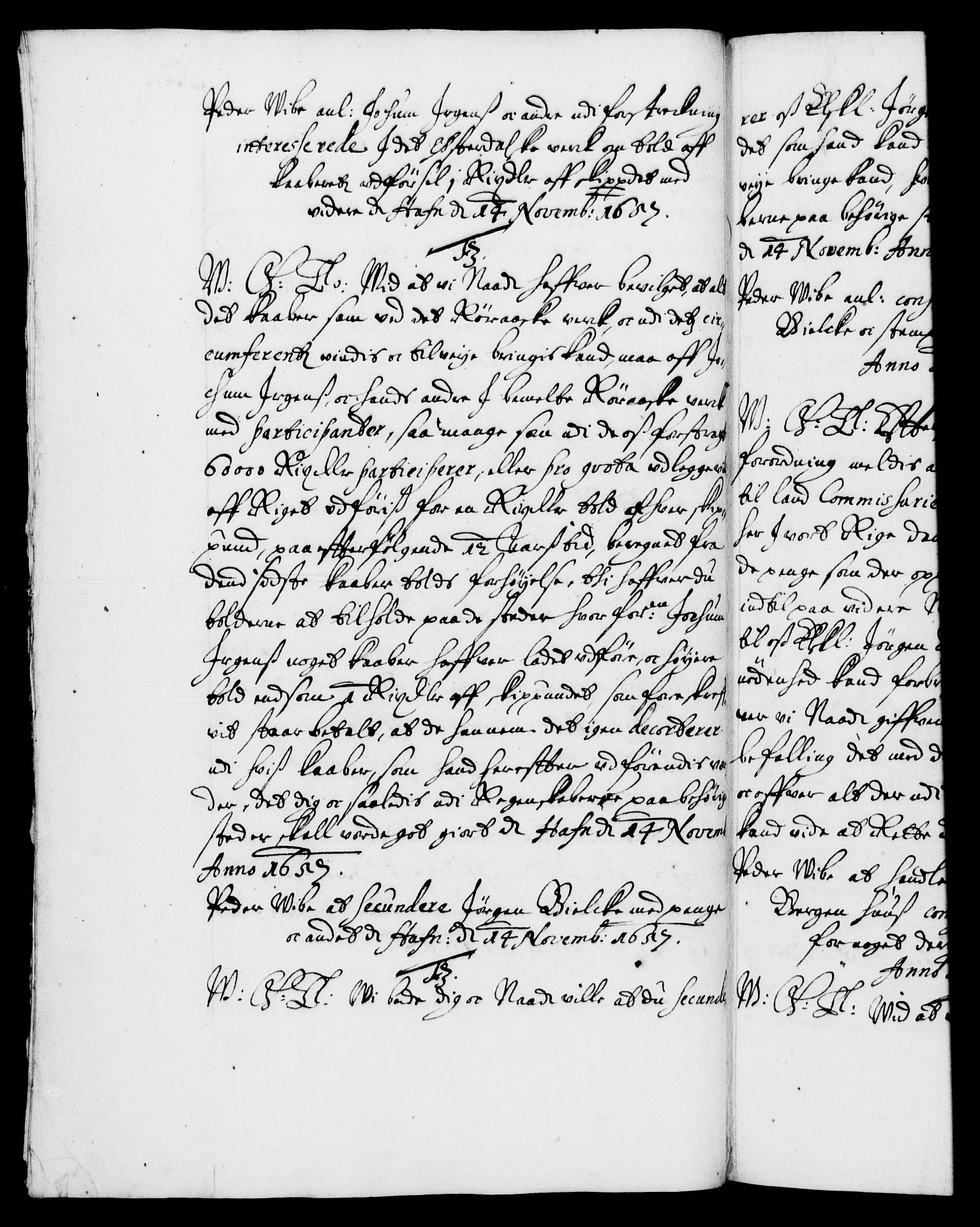Danske Kanselli 1572-1799, AV/RA-EA-3023/F/Fc/Fca/Fcab/L0010: Norske tegnelser (mikrofilm), 1657-1660, p. 52b
