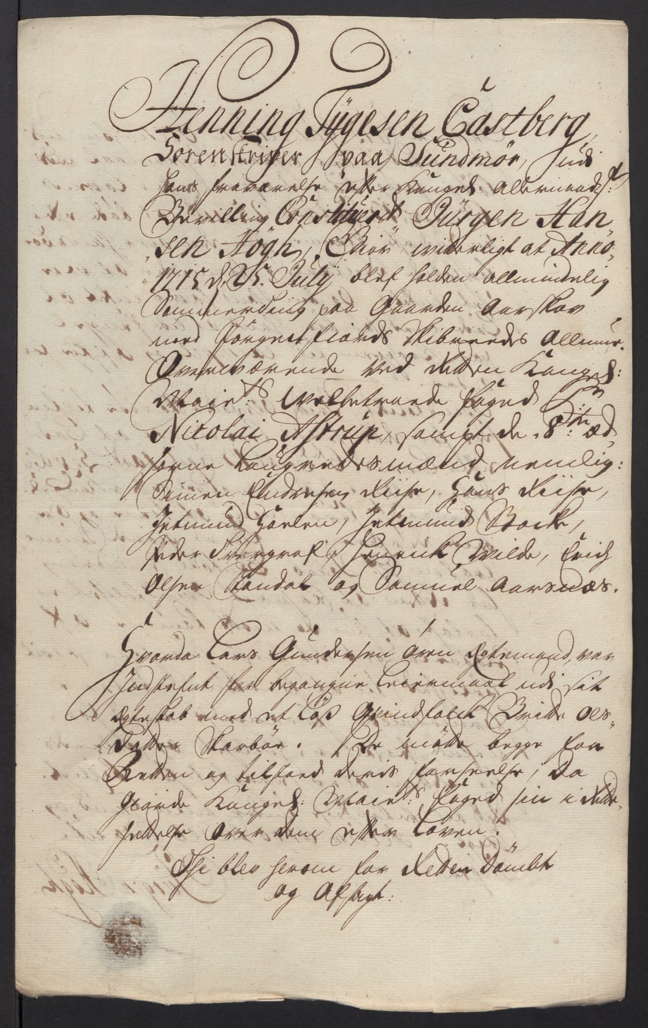 Rentekammeret inntil 1814, Reviderte regnskaper, Fogderegnskap, AV/RA-EA-4092/R54/L3567: Fogderegnskap Sunnmøre, 1715, p. 177