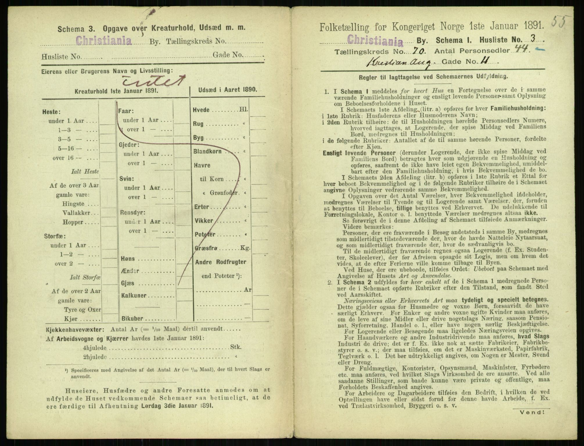 RA, 1891 census for 0301 Kristiania, 1891, p. 38499