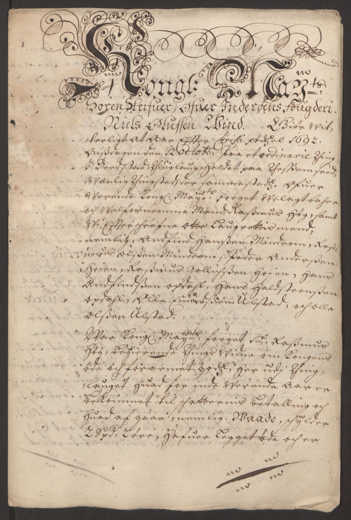 Rentekammeret inntil 1814, Reviderte regnskaper, Fogderegnskap, RA/EA-4092/R63/L4308: Fogderegnskap Inderøy, 1692-1694, p. 231